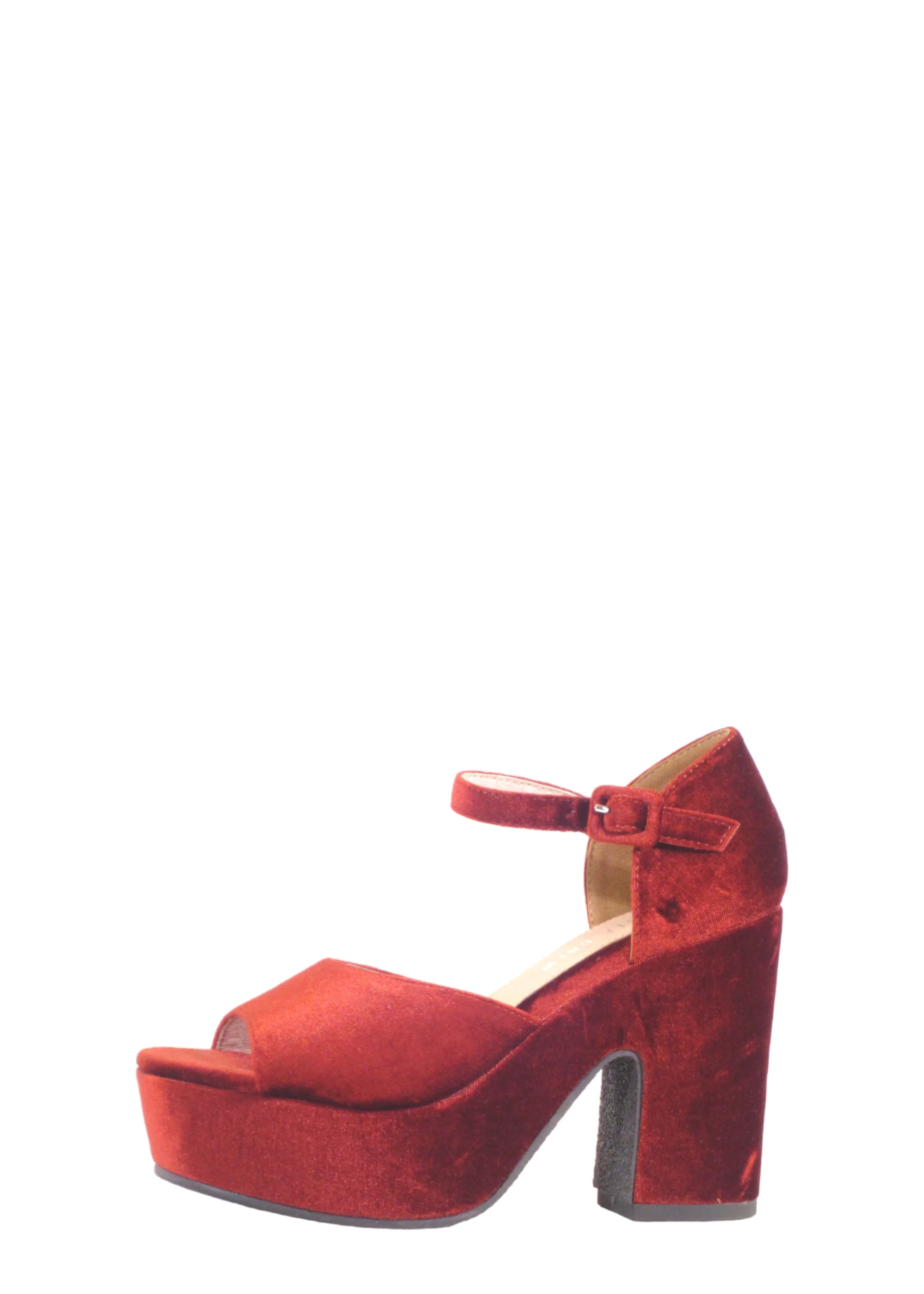 Quill Velvet Platform Heels - Olabens