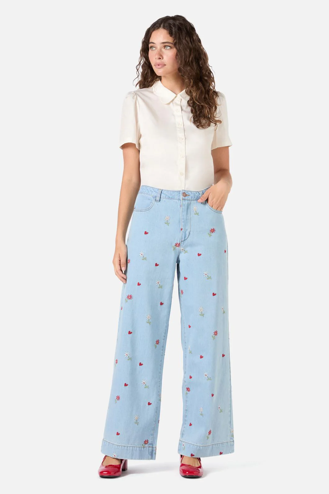 Ditsy Embroidered Jean - Olabens
