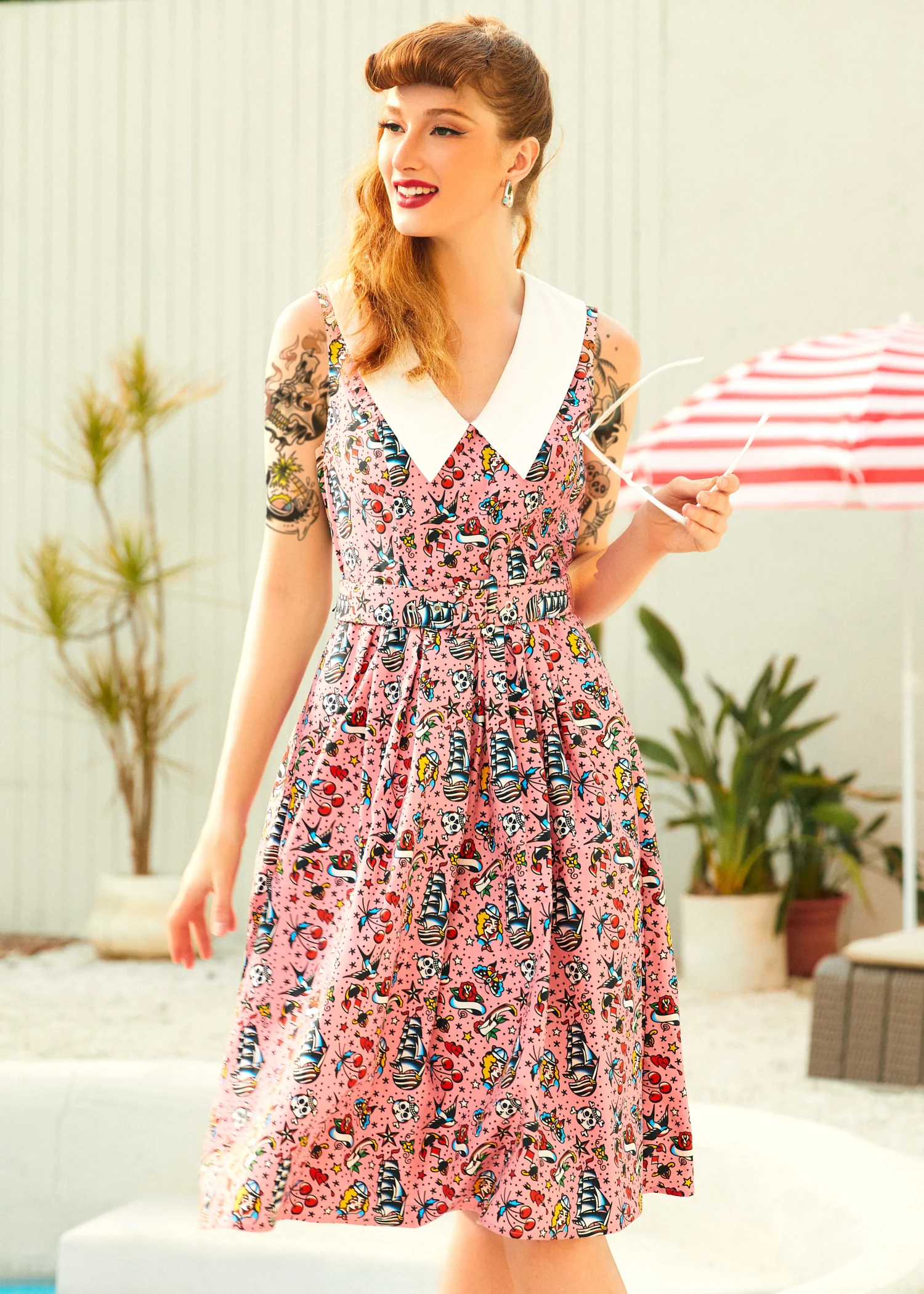 Find Me in Palm Springs Fit & Flare Dress - Olabens