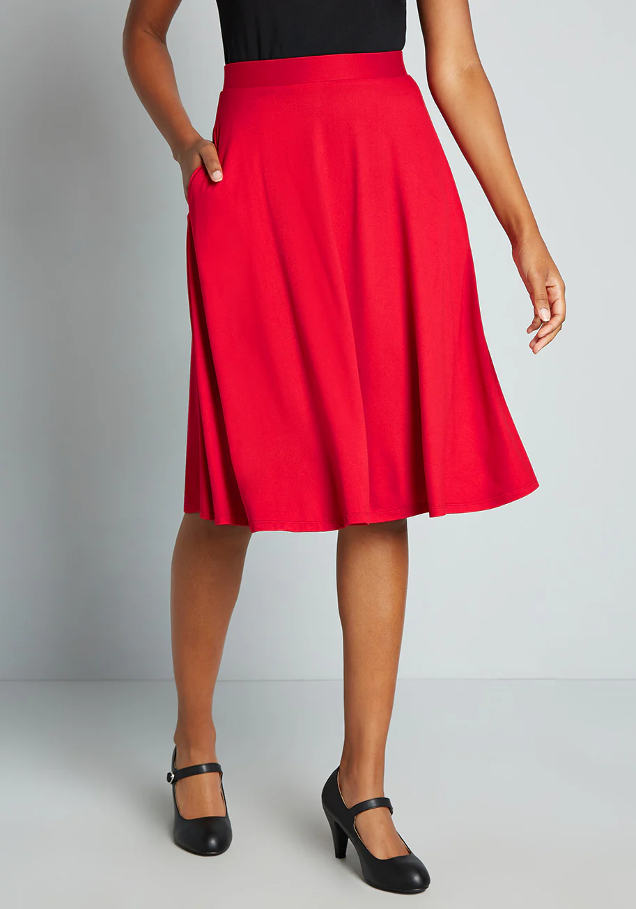 Excellence Attained Knit A-Line Skirt - Olabens
