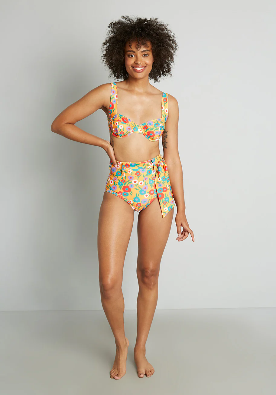 The Greta High-Waisted Bikini Bottom - Olabens