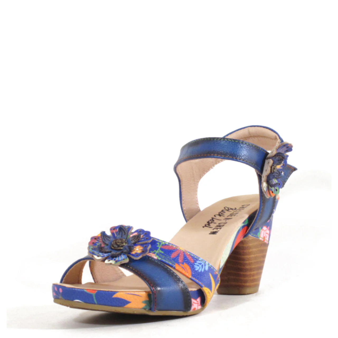 Daphne Retro Floral Heels - Olabens