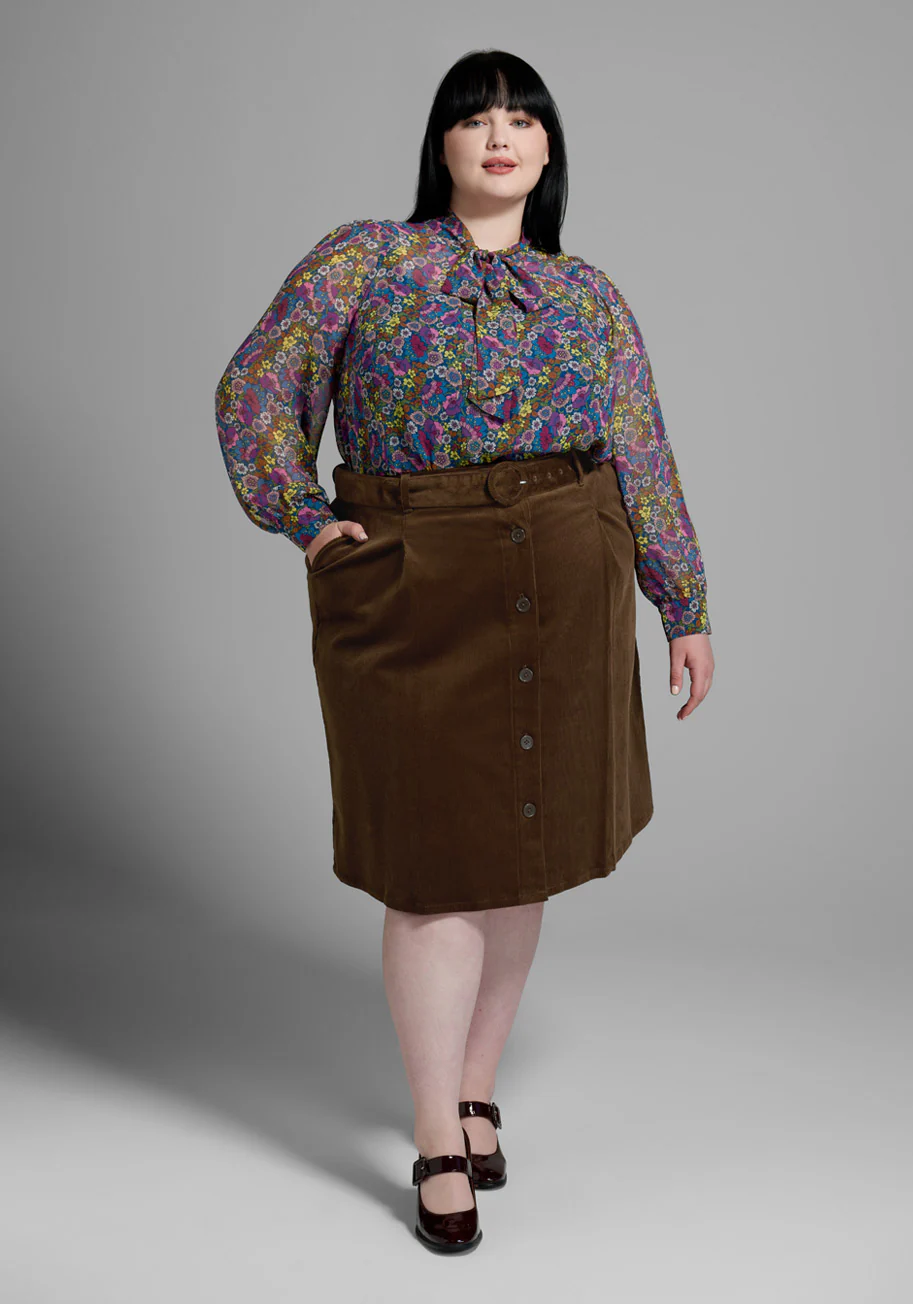 She's A Mystery Novel Tie-Neck Blouse - Olabens