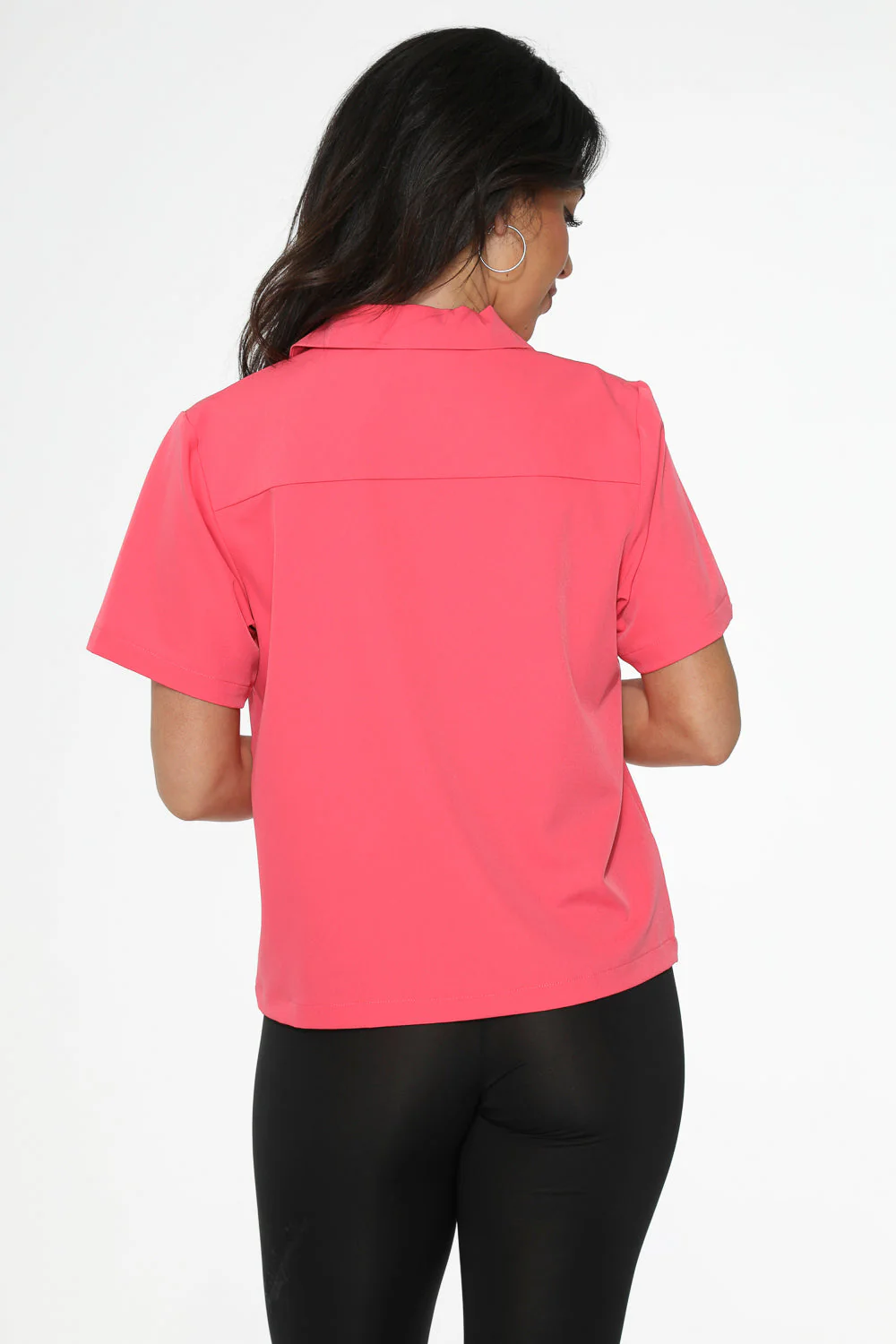Hot Pink with White Embroidered Poodle Top - Olabens