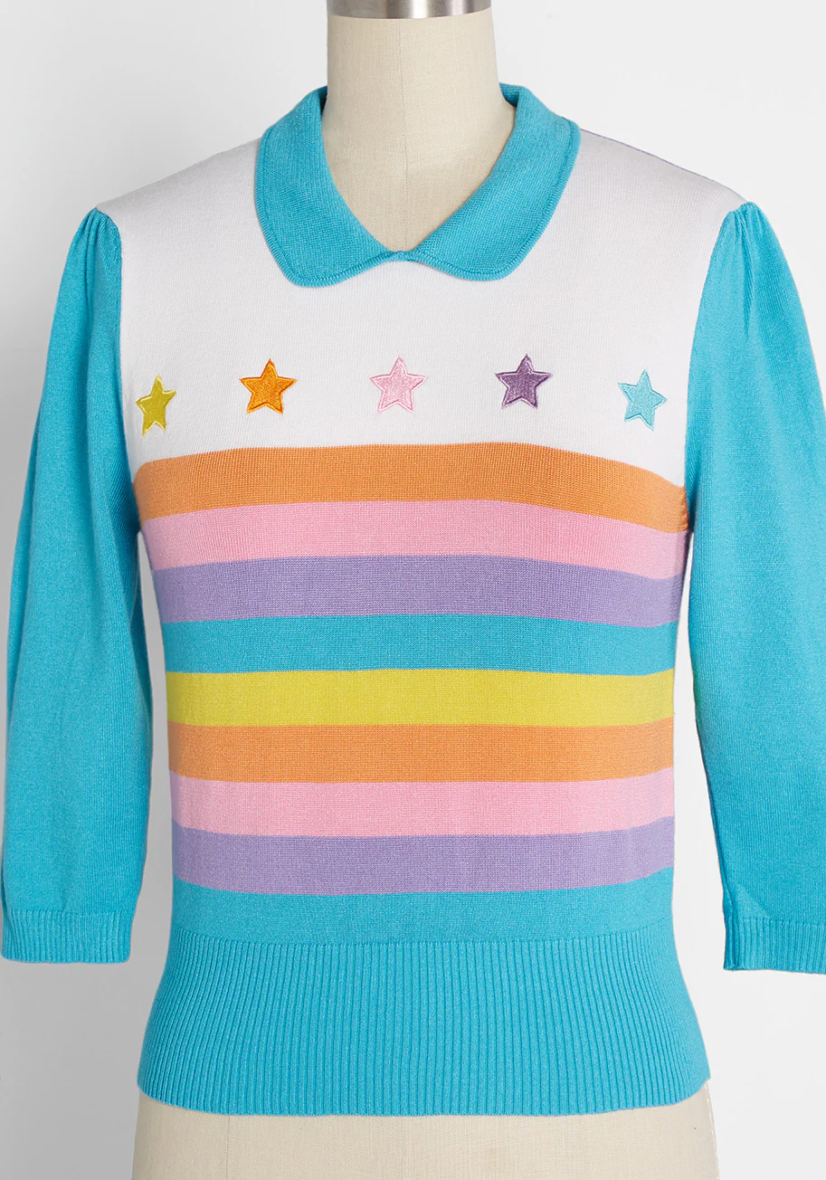 Bright and Bold to Behold Knit Top - Olabens
