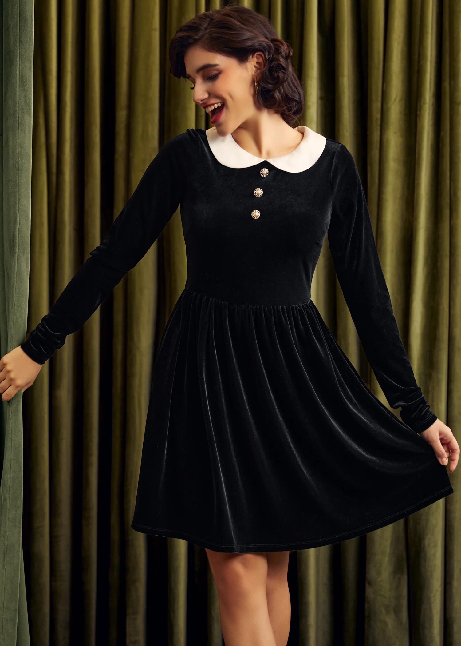 Twirling in Time Fit & Flare Dress - Olabens