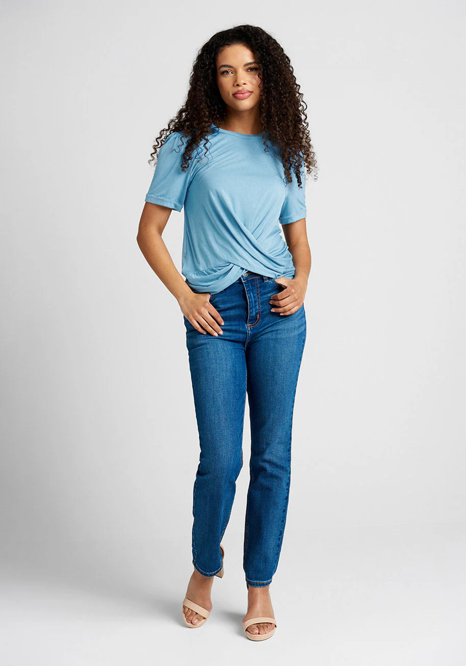 A Twist Of Fun Knit Top - Olabens