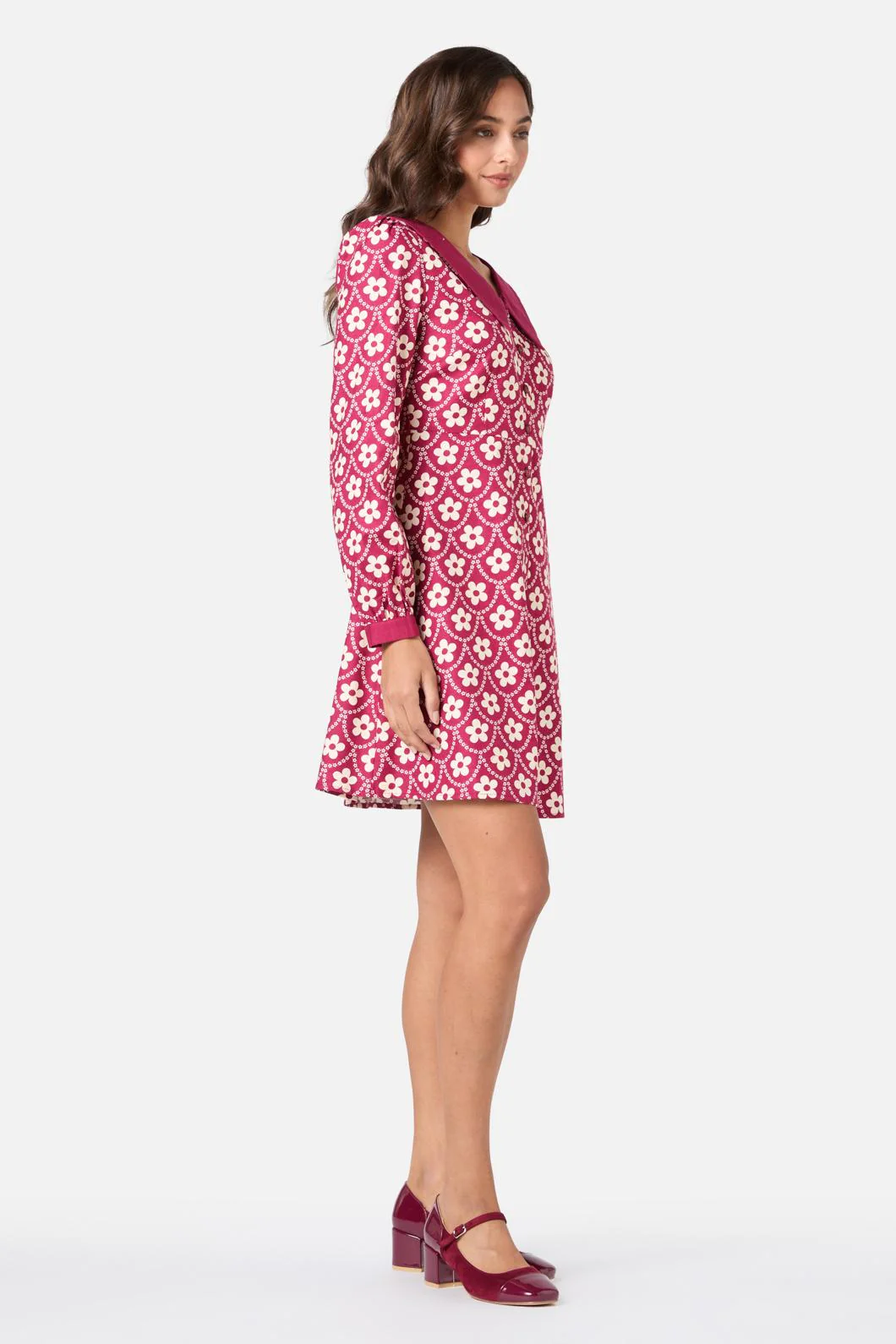 Megan Cute Collar Mini Dress - Olabens