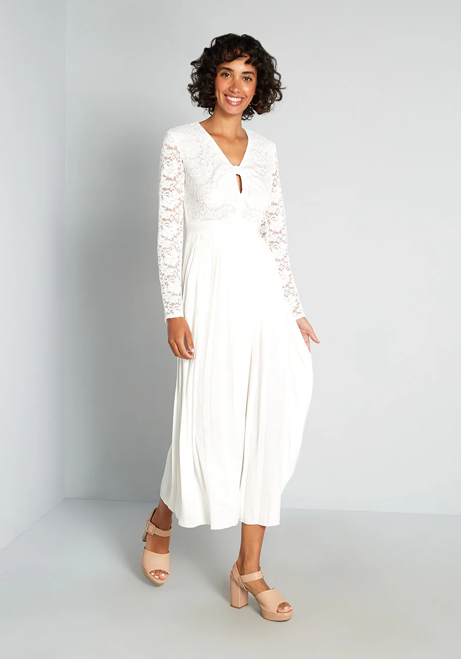 Lacing Down the Aisle Maxi Dress - Olabens