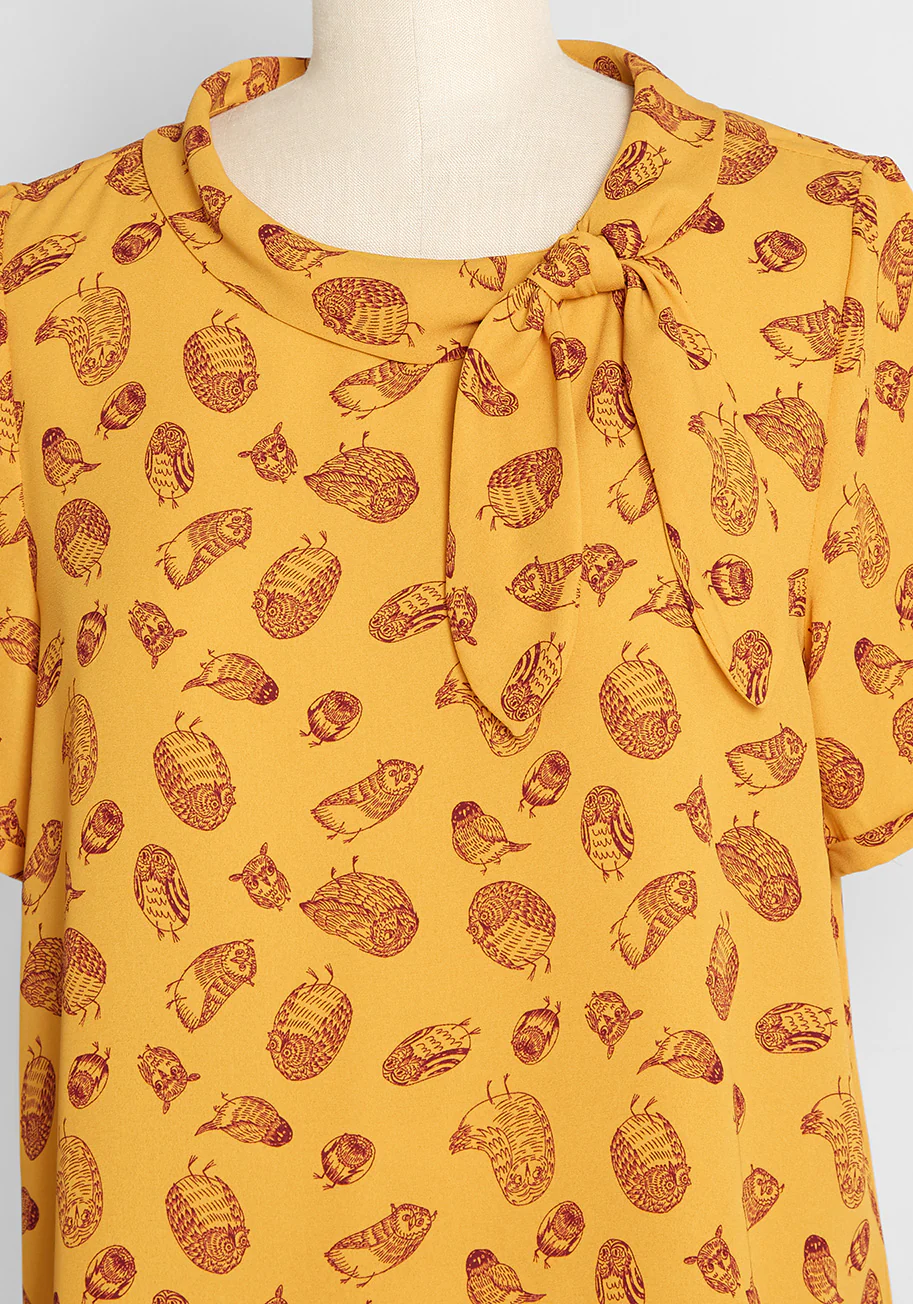 Always On My Mind Tie-Neck Blouse - Olabens