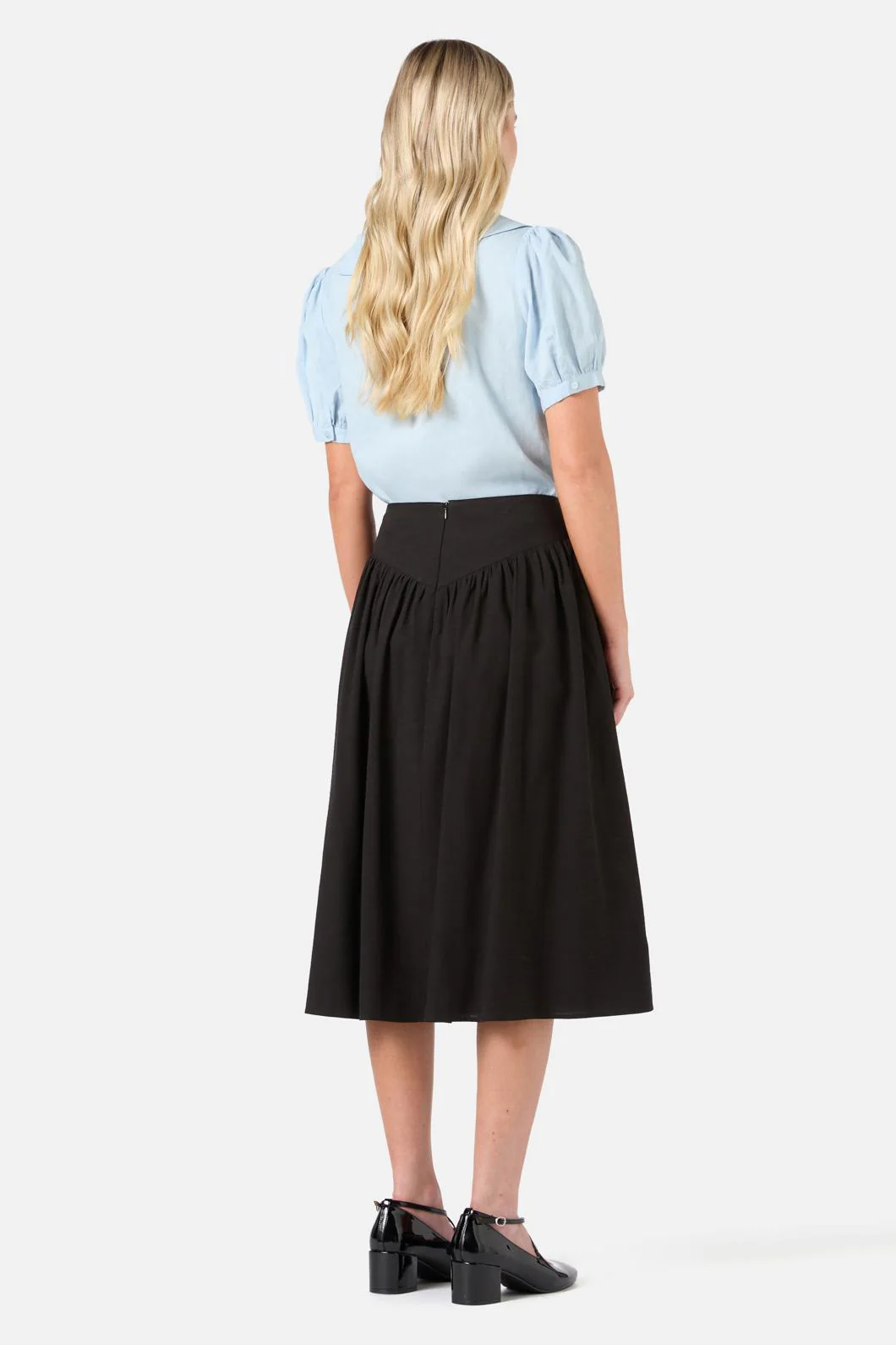 Nell Gathered Yoke Skirt - Olabens