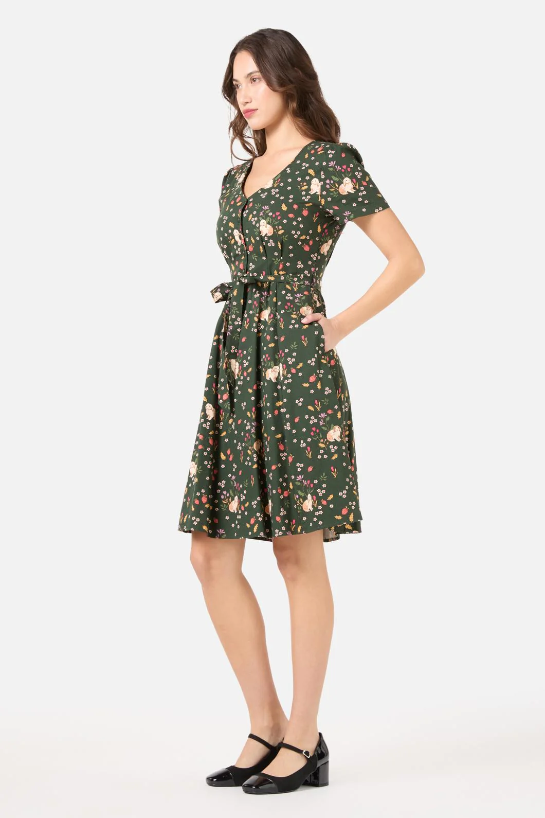 Coco Rabbit A-Line Dress - Olabens
