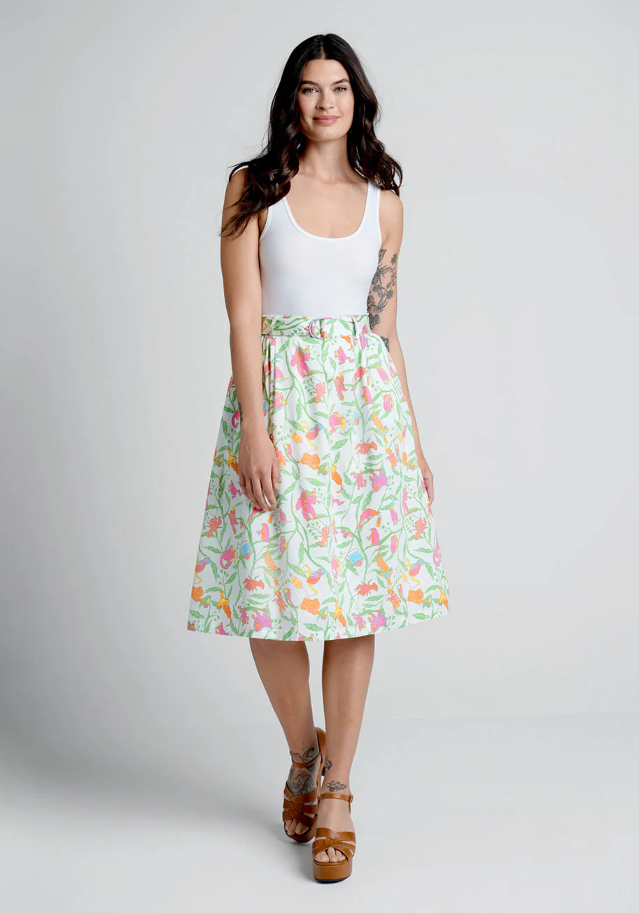 Pretty Precious Moments A-Line Skirt - Olabens