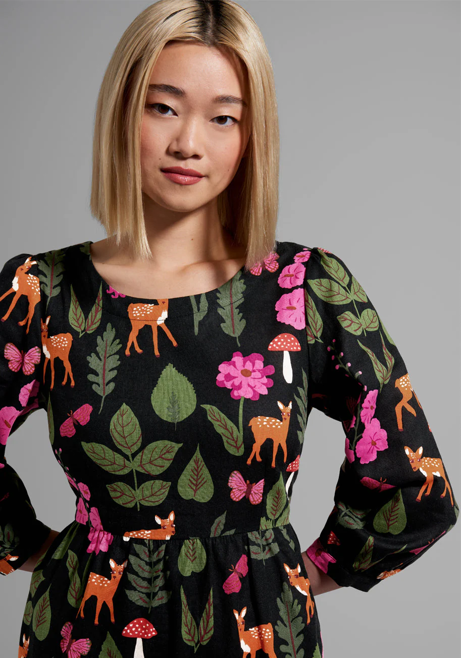 So Deer to Me Midi Dress - Olabens