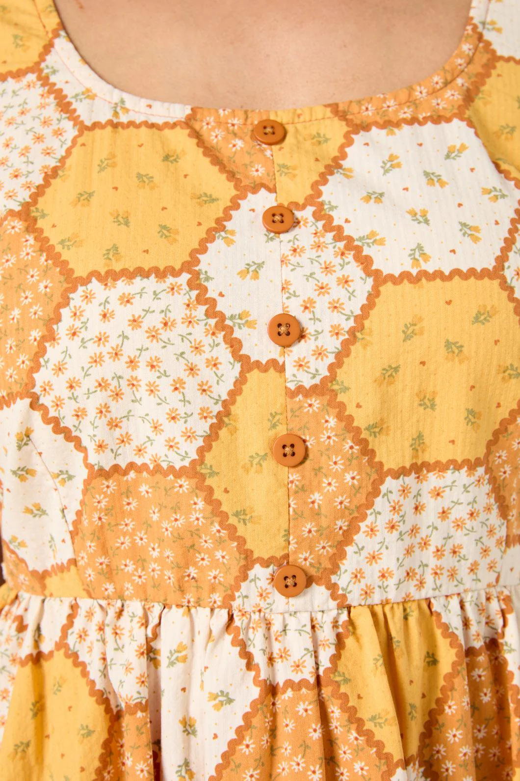 Patchwork Sleeved Mini Dress - Olabens