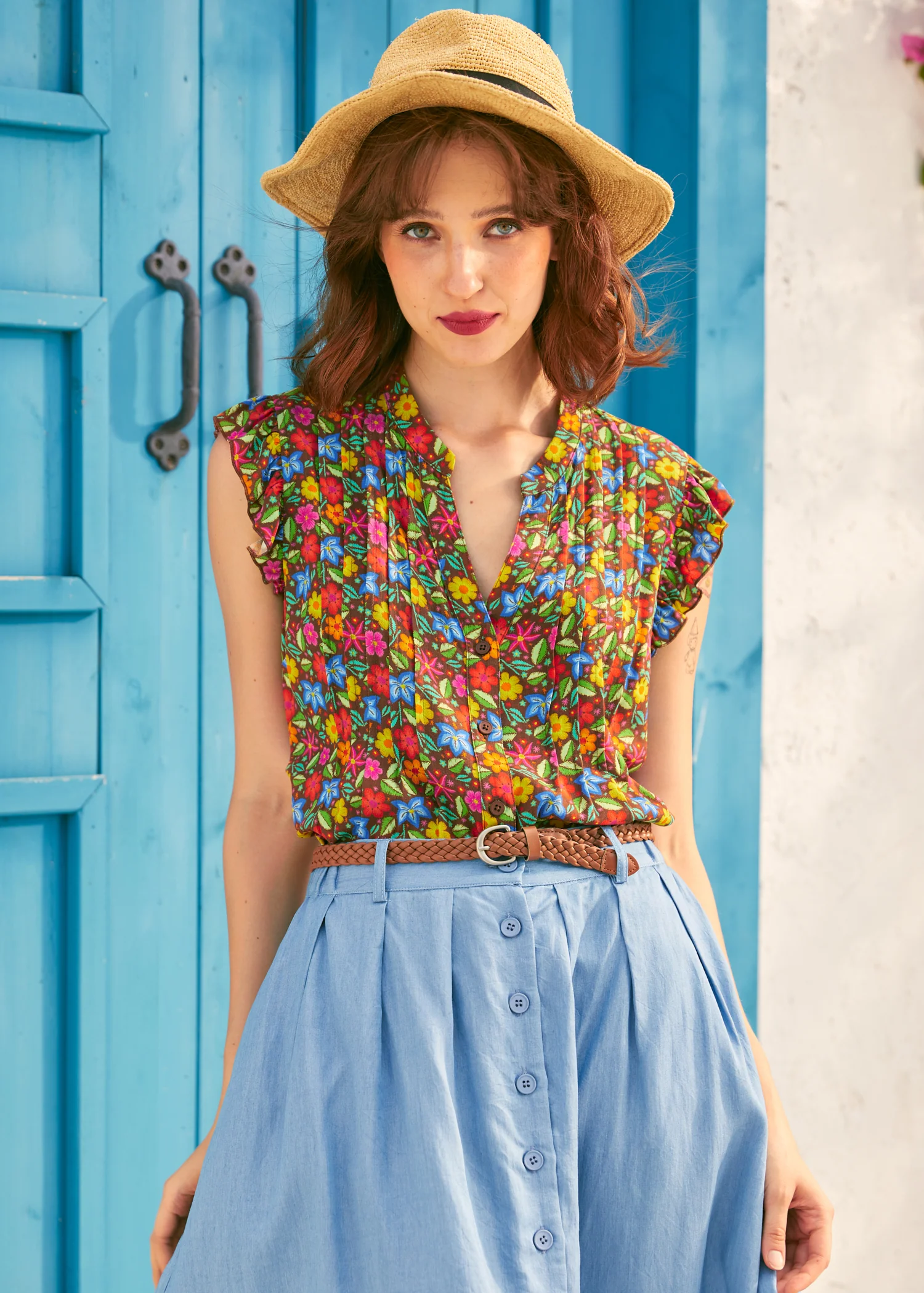 Buttoned & Beloved Sleeveless Top - Olabens