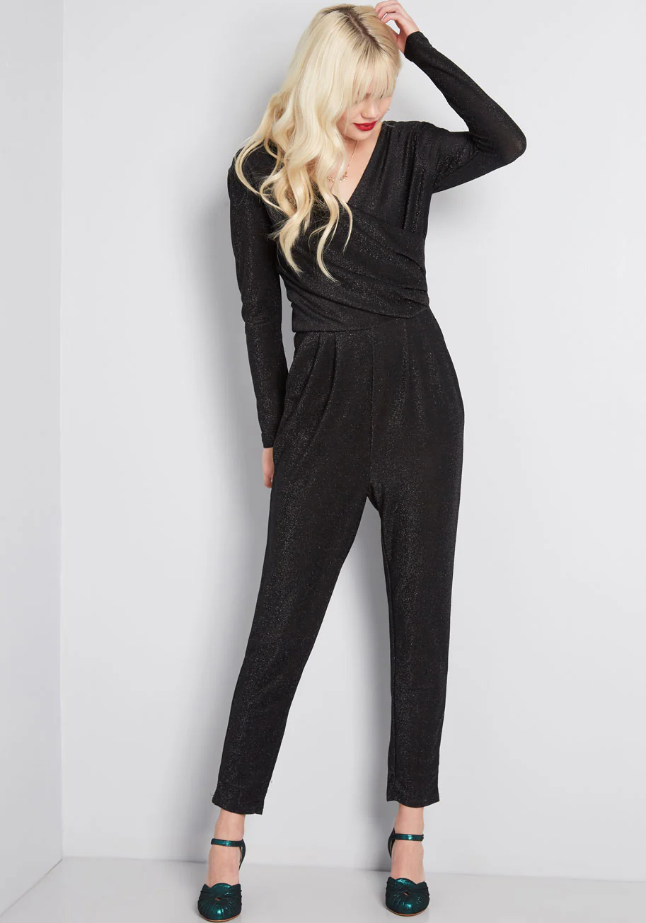 Spied Your Shine Sparkle Jumpsuit - Olabens