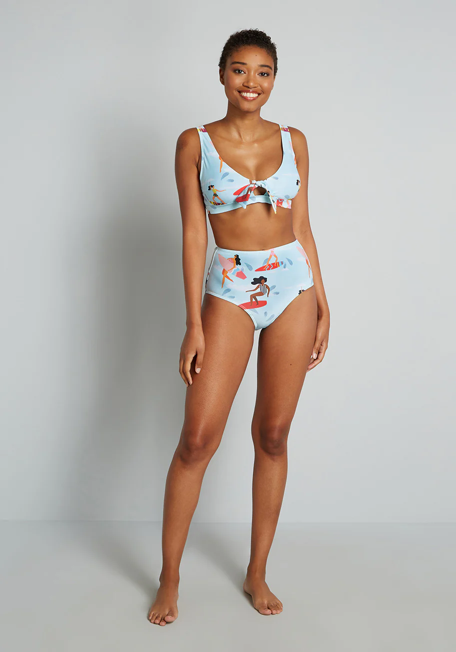 The Sara High-Waisted Bikini Bottom - Olabens