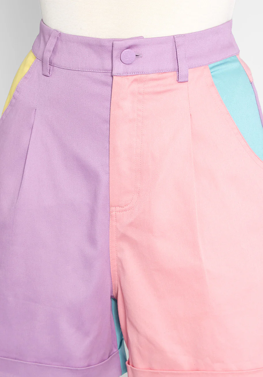 Radical in Pastels High-Rise Shorts - Olabens