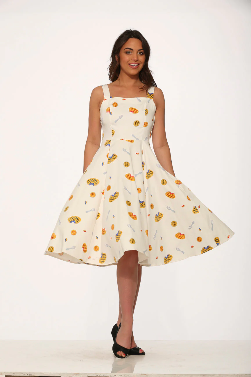 3466 OffWhite Pie Swing Dress - Olabens