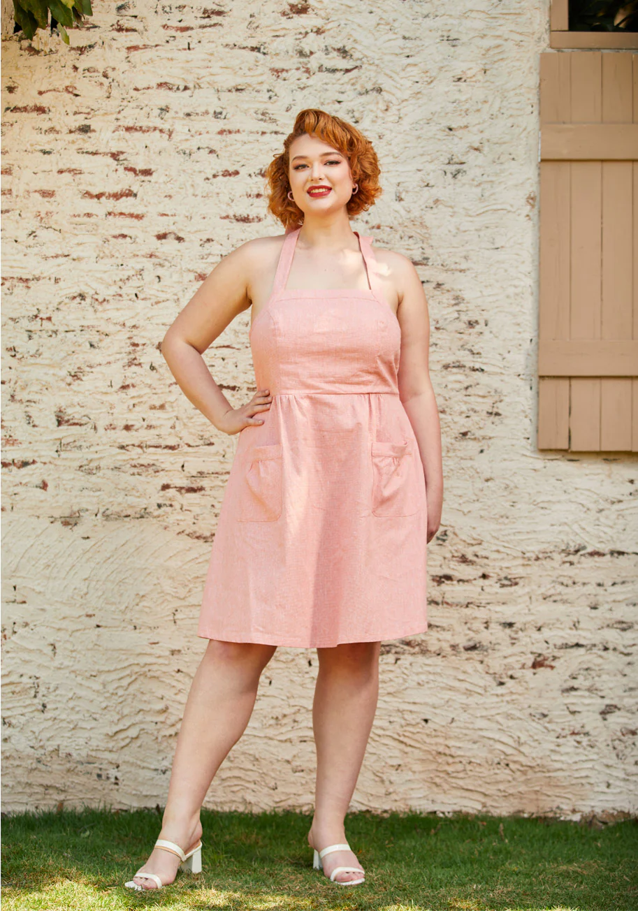 Halter Ego Fit and Flare Dress - Olabens
