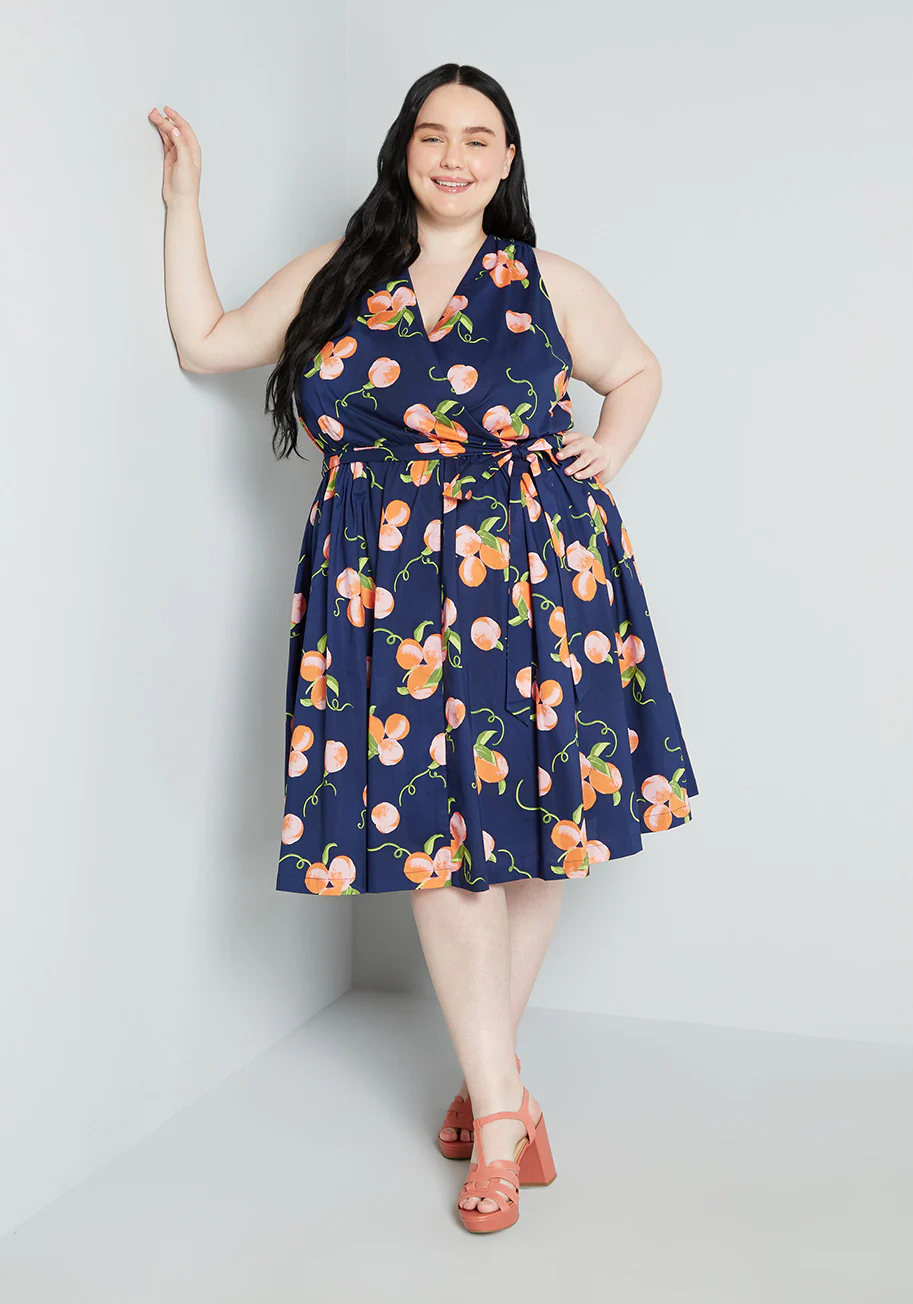 Instant Energy Faux-Wrap Dress - Olabens