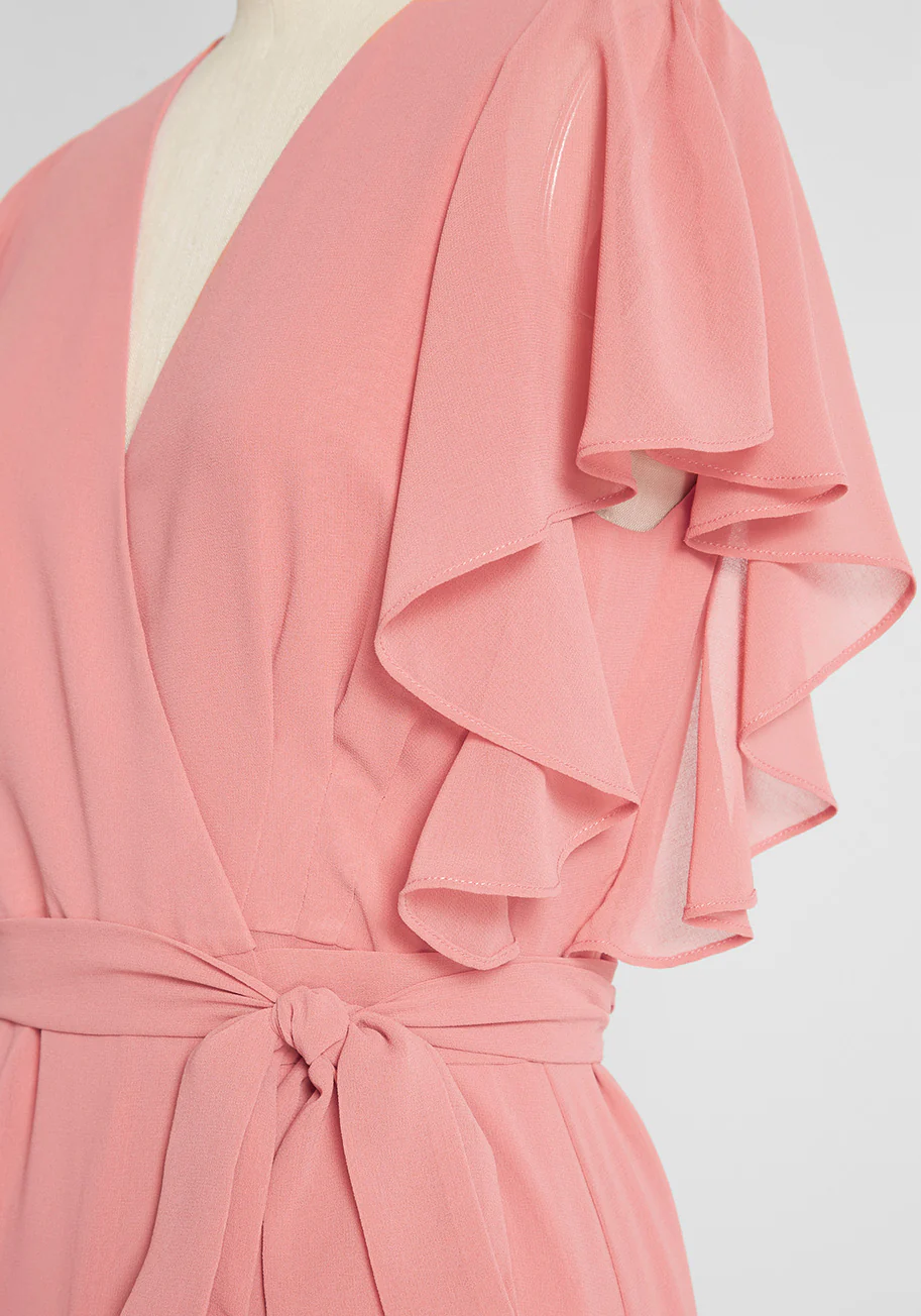 Fluttering of My Heart Maxi Wrap Dress - Olabens