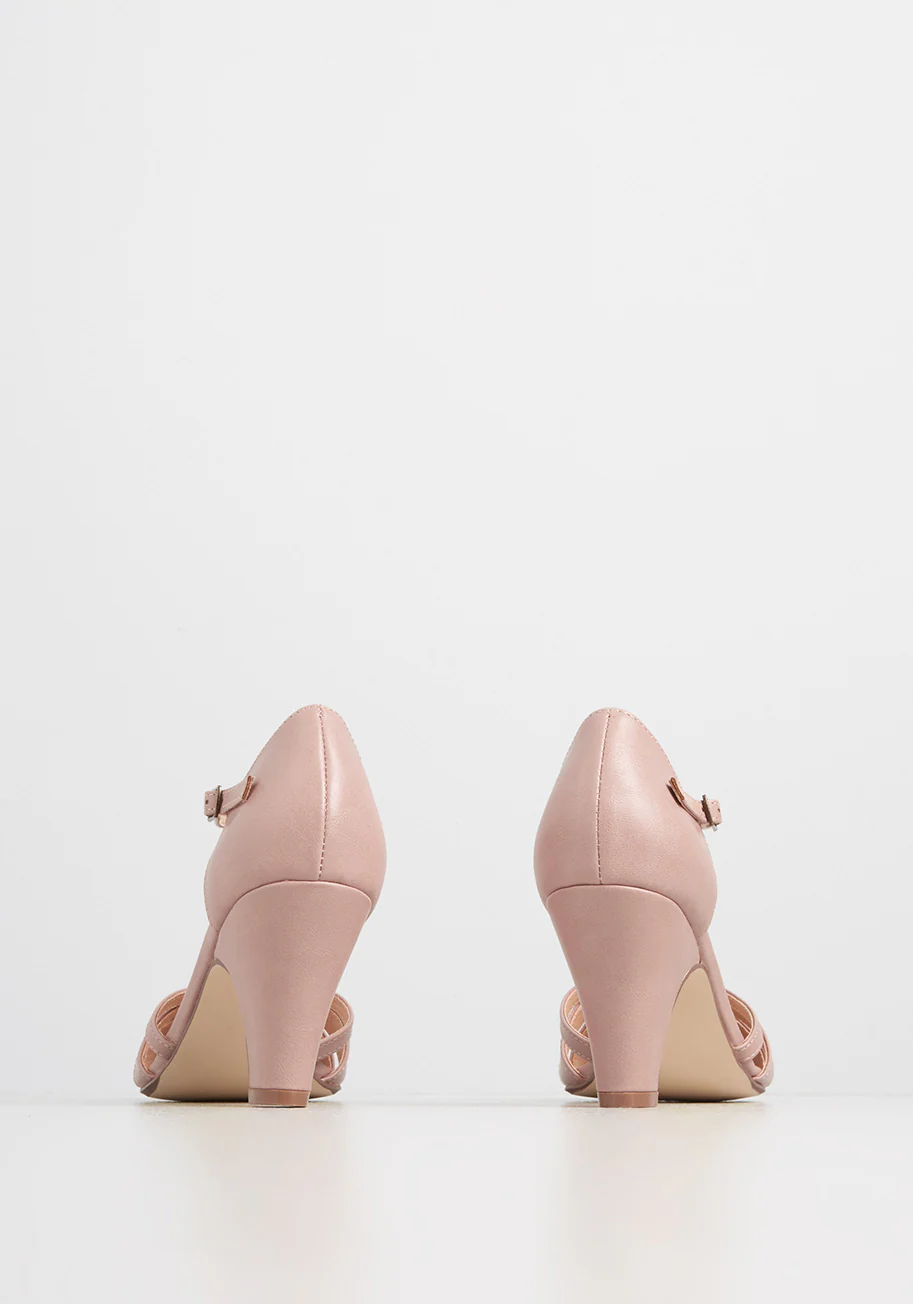 Chelsea Crew There Chic Goes T-Strap Heel in Mauve - Olabens