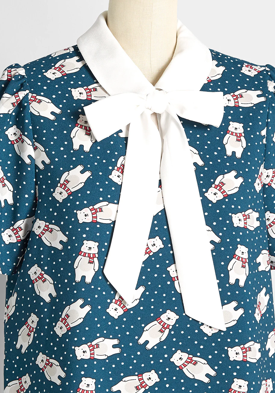 Positive First Impressions Tie-Neck Blouse - Olabens