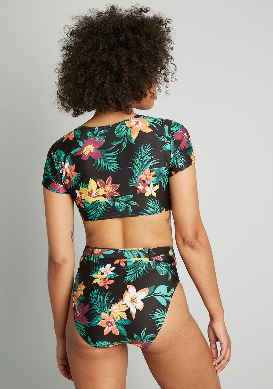 Boardwalk Bliss High-Waisted Bikini Bottom - Olabens