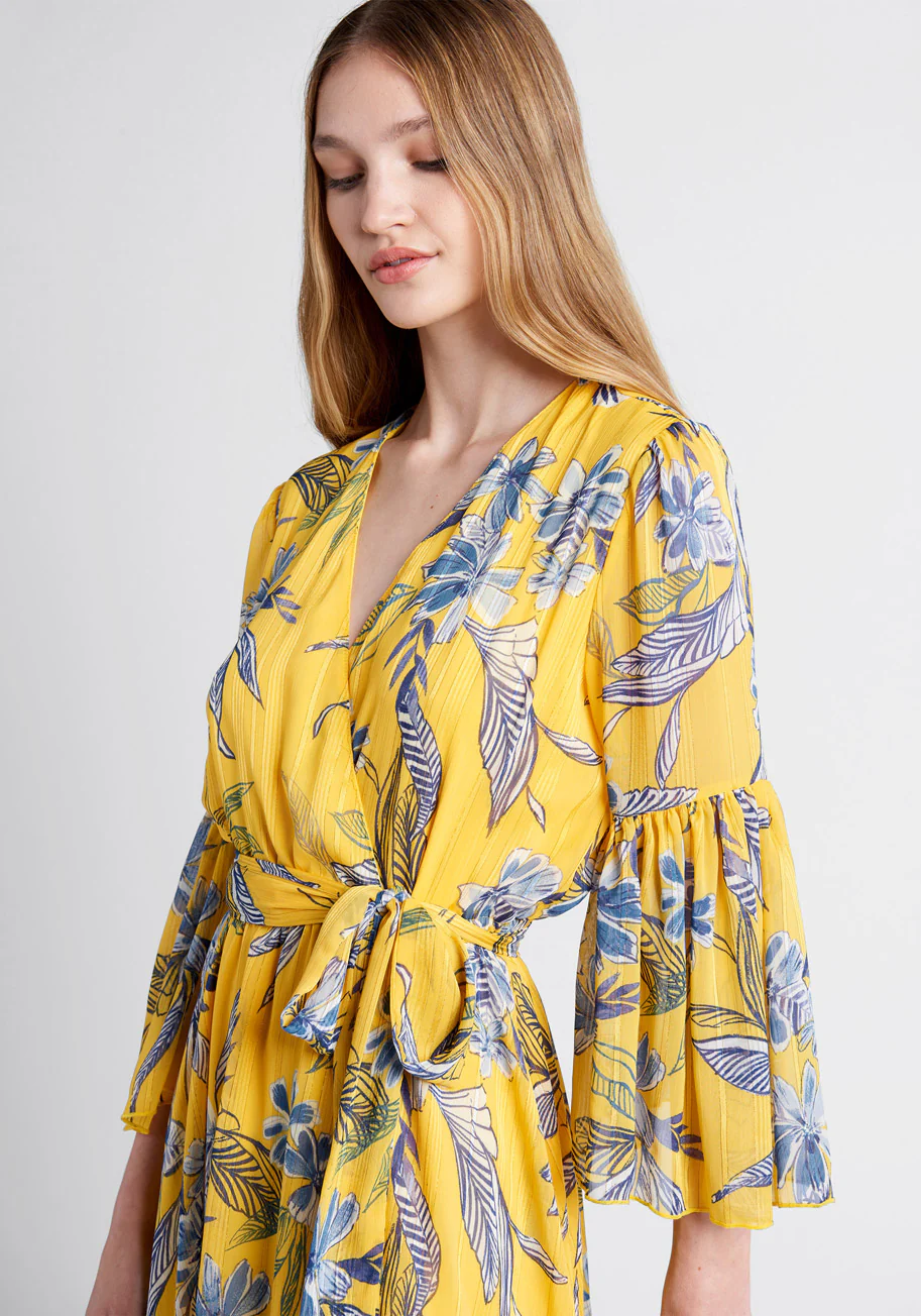 Flurry of Florals Midi Dress - Olabens