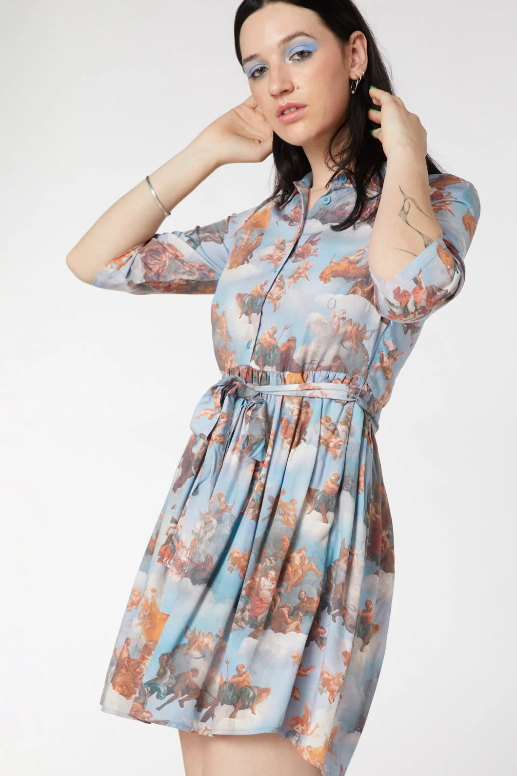 Art Mural Viscose Dress - Olabens