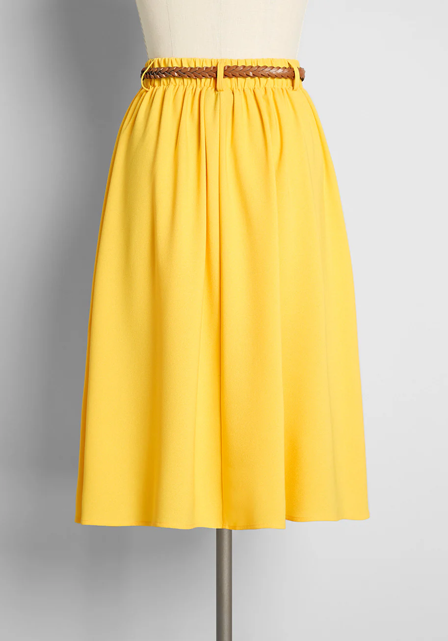 Breathtaking Tiger Lilies Midi Skirt - Olabens