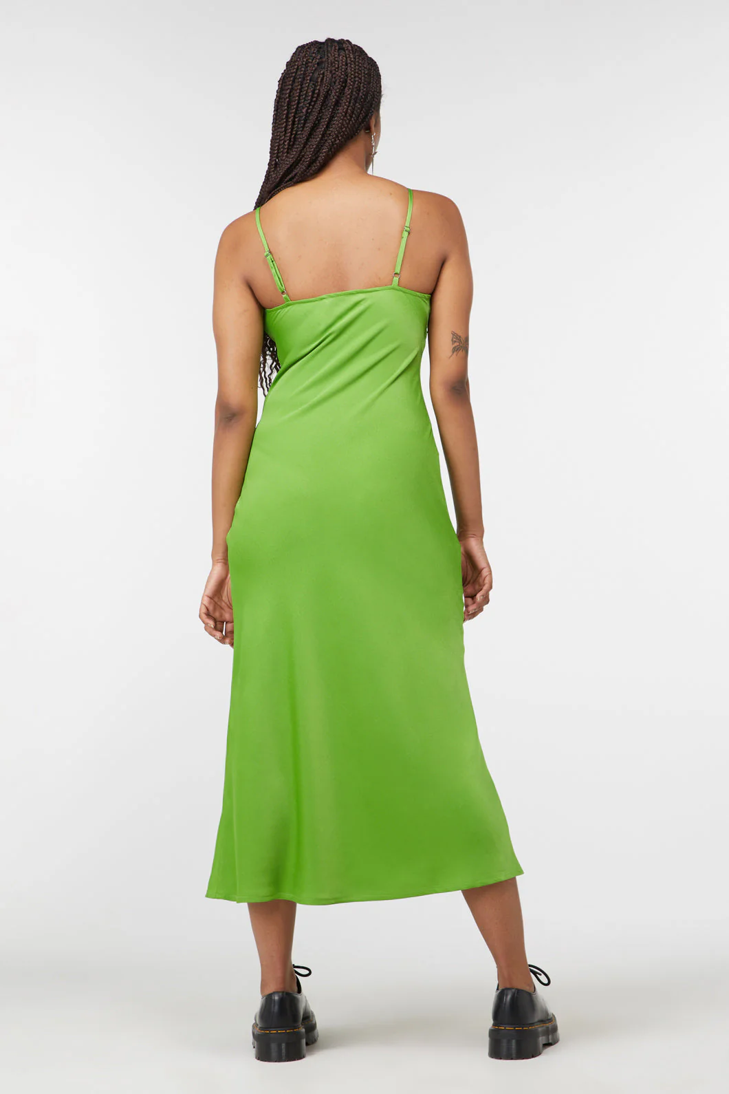 Lizzie Satin Bias Cut Dress - Olabens