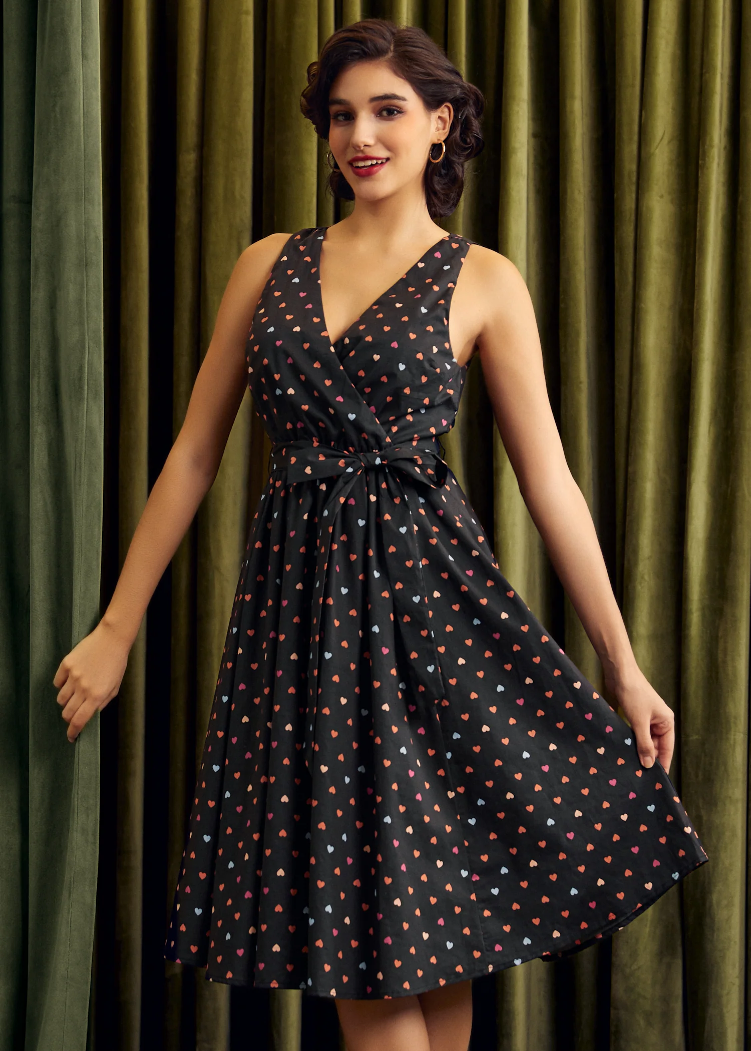 Instant Energy Faux-Wrap Dress - Olabens