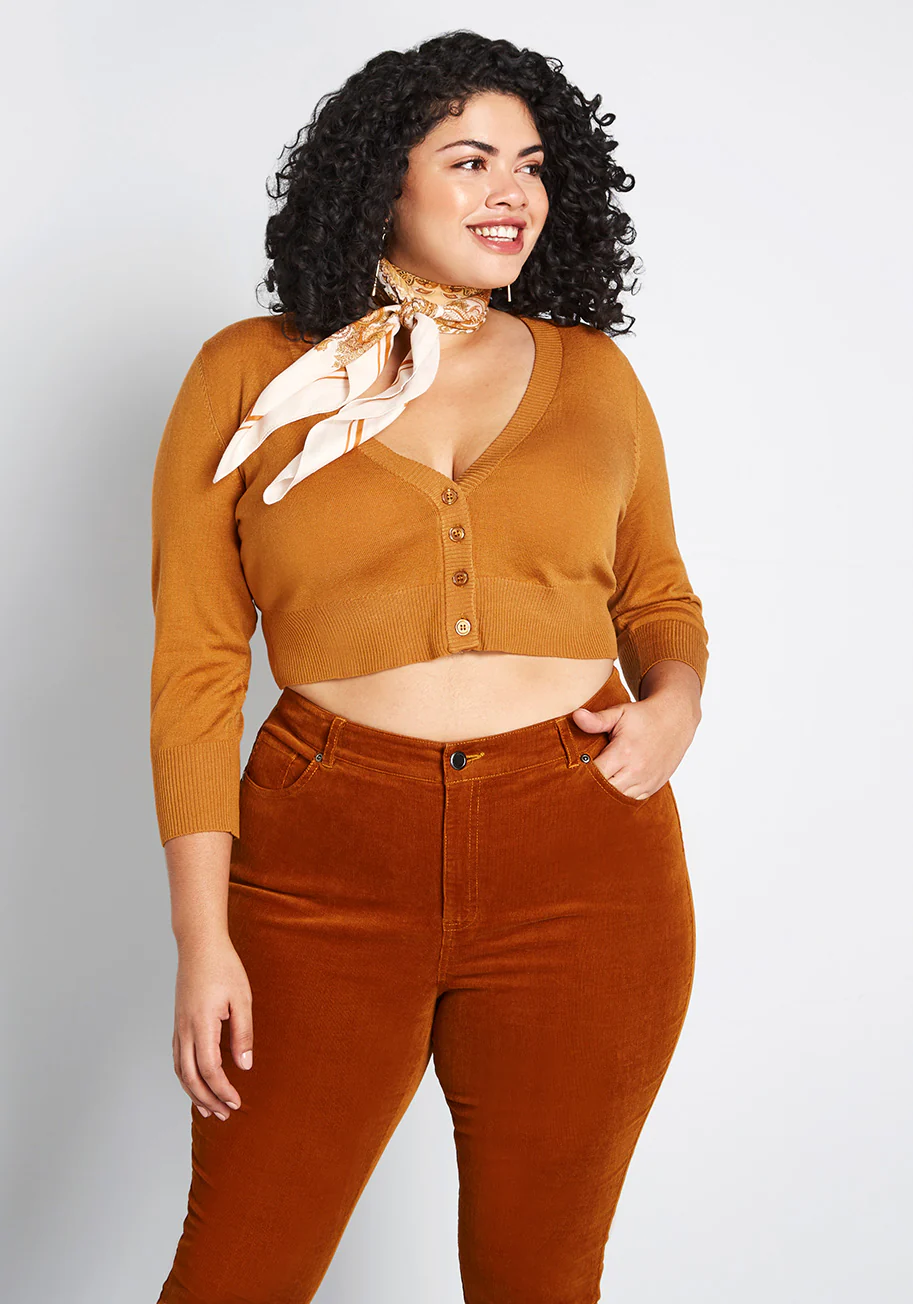The Dream of the Crop Cardigan in Pumpkin Orange - Olabens