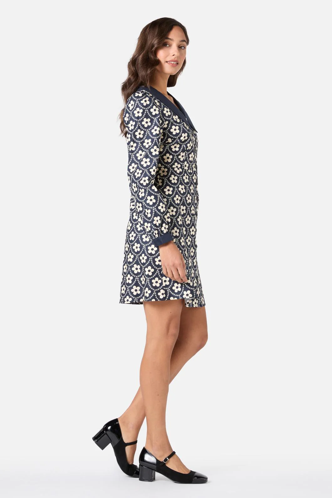 Megan Cute Collar Mini Dress - Olabens