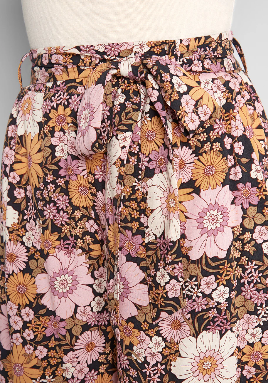 Isnyt x Princess Highway Autumn Floral Wide-Leg Pants - Olabens