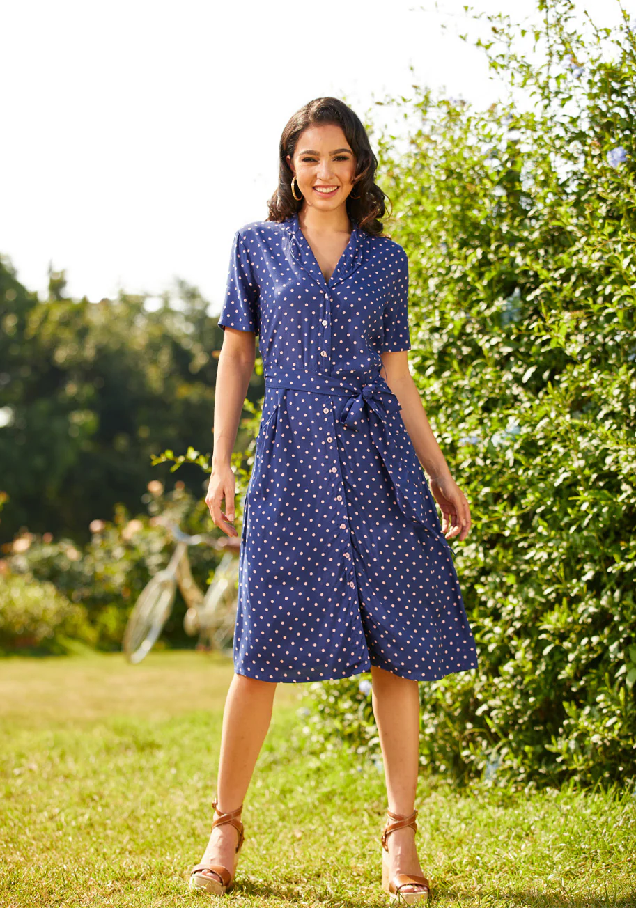 Playing House A-Line Shirt Dress - Olabens