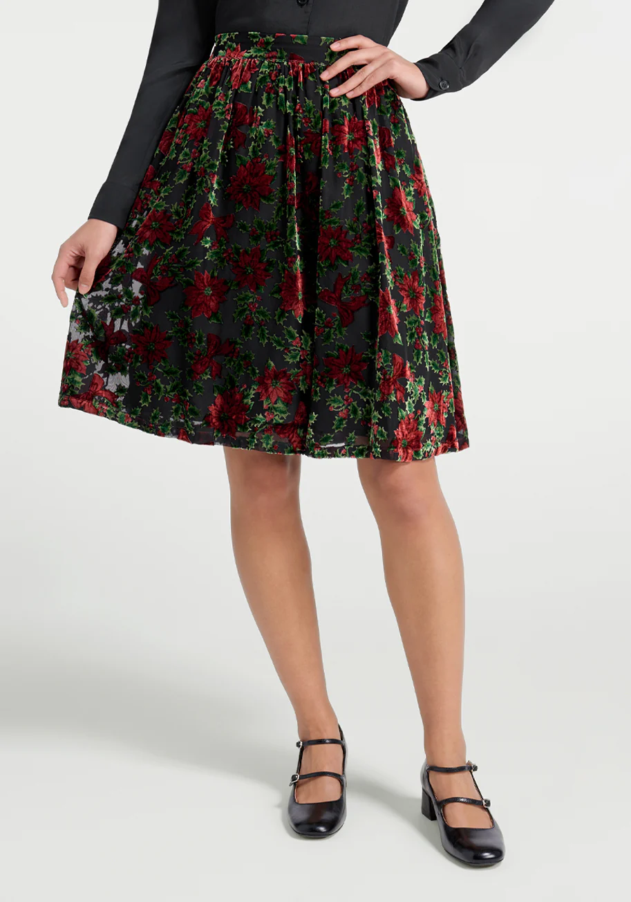 More Than Charming Velvet Skirt - Olabens