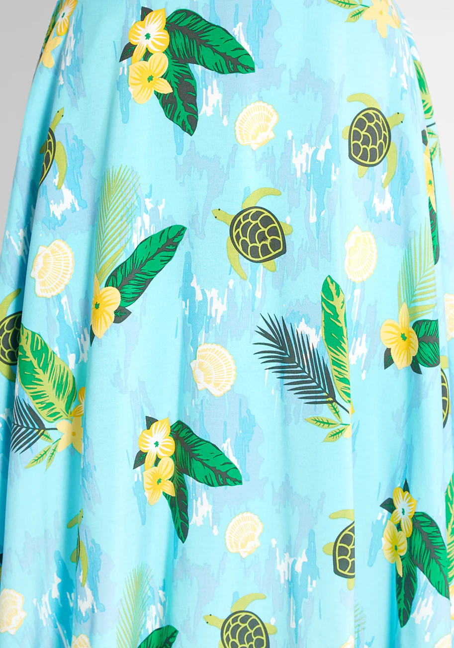 Isnyt x Collectif Sea Turtles, Ahoy! Swing Skirt - Olabens