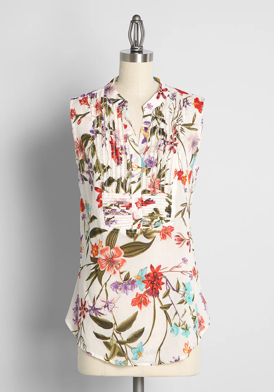Just Breezing By Sleeveless Shirt - Olabens