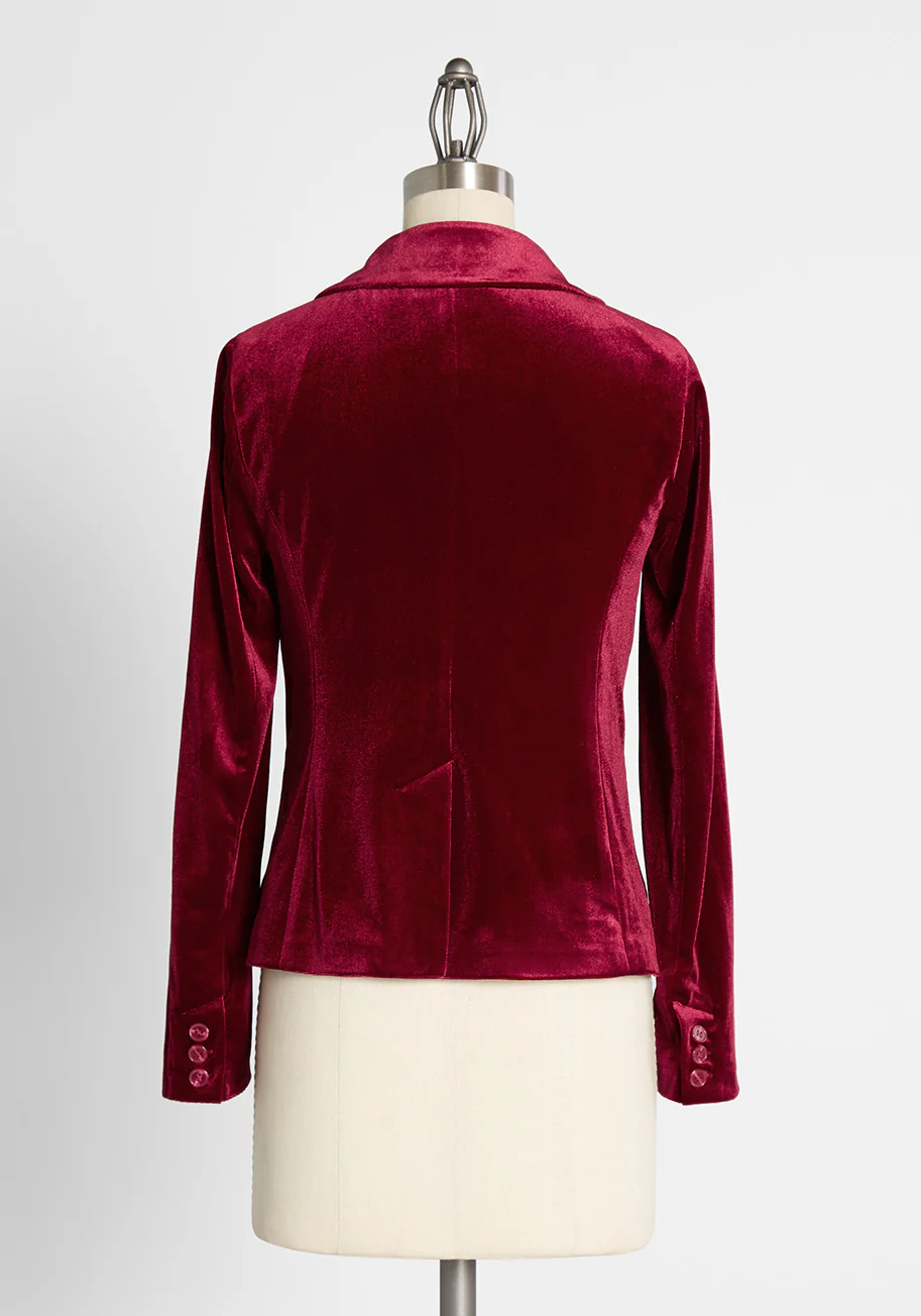 Timeless Tailoring Velvet Blazer - Olabens