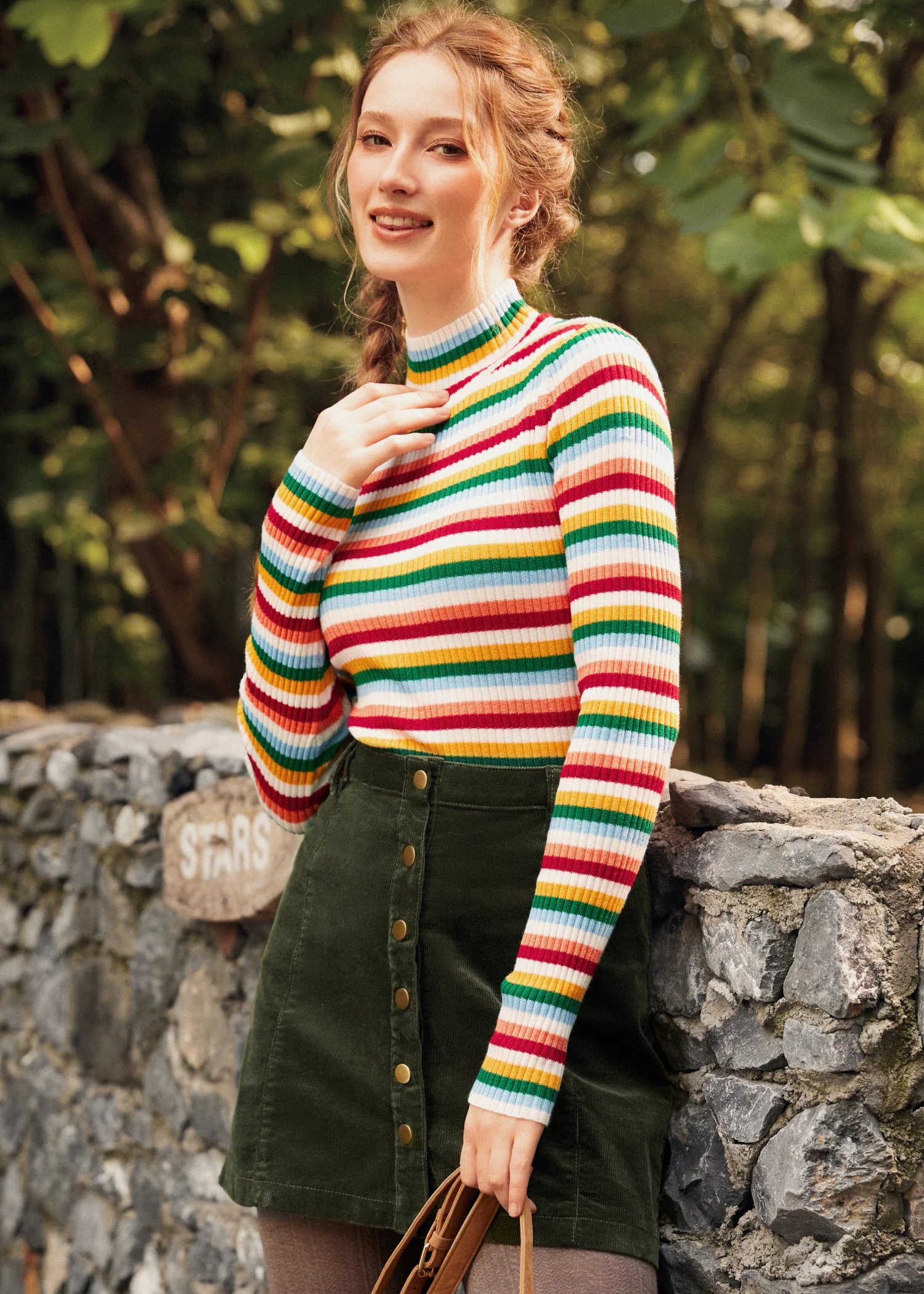 Woodstock Wanderer Ribbed Turtleneck - Olabens