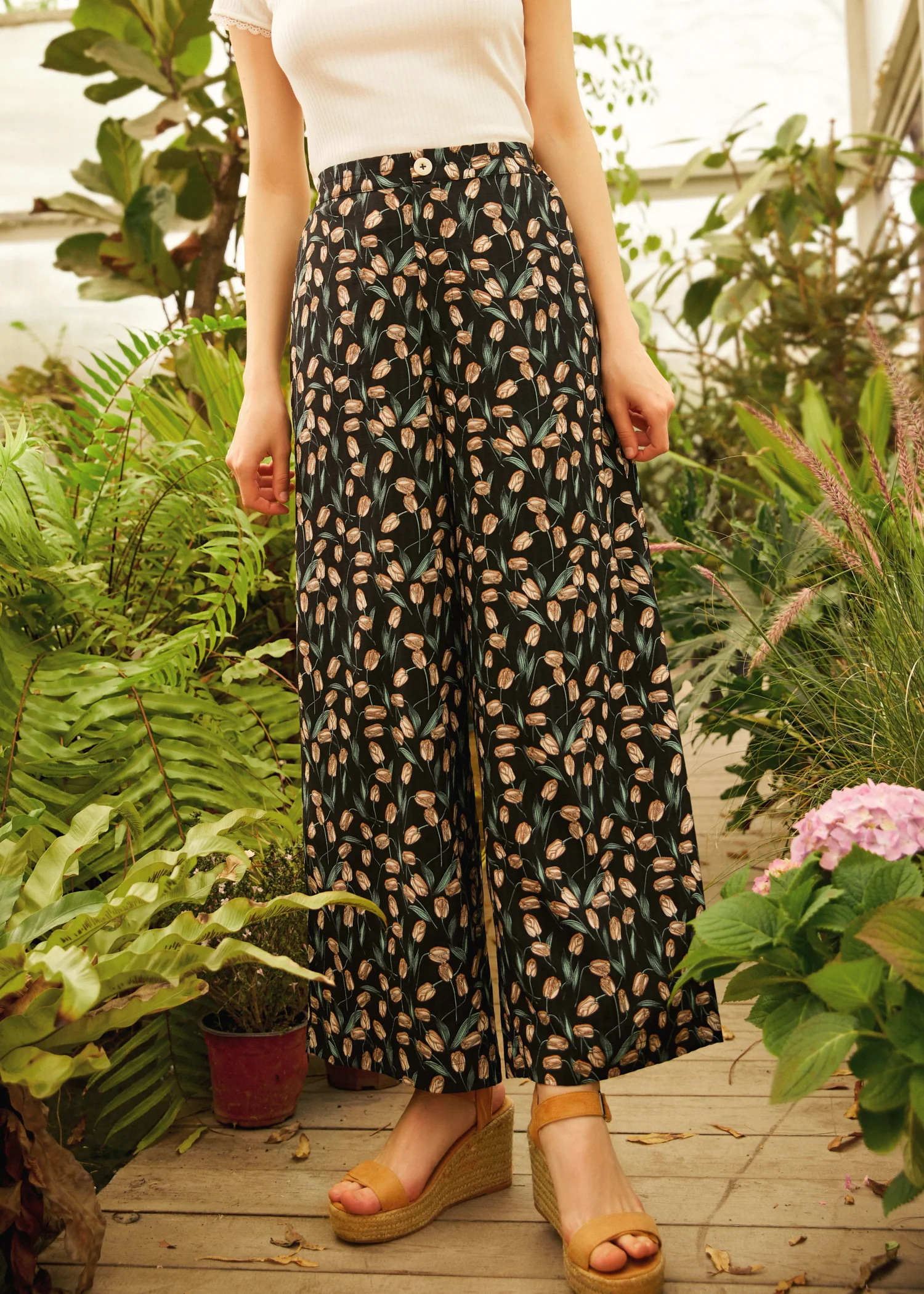 Whispers in the Garden Palazzo Pants - Olabens