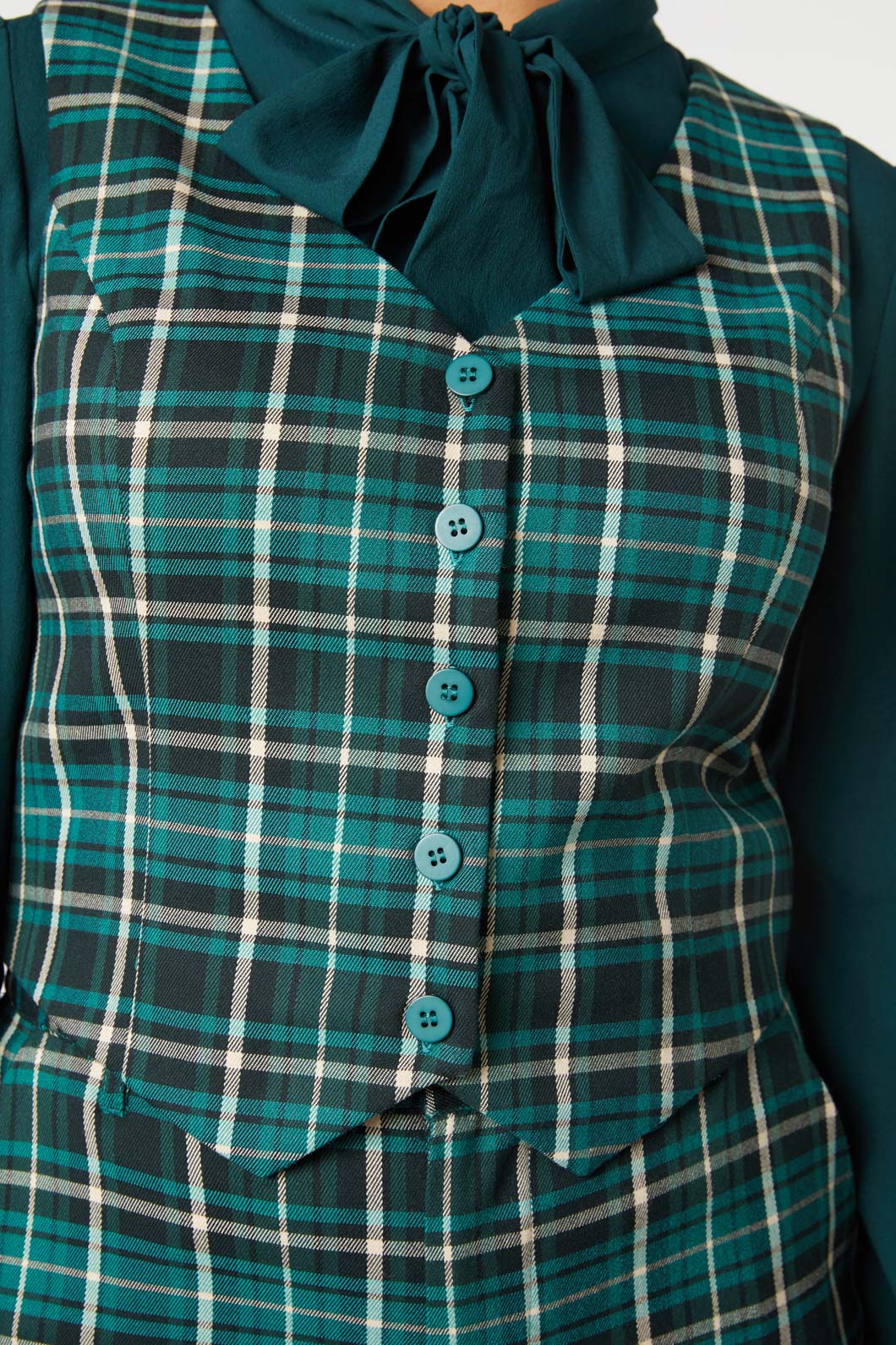 Amber Check Vest - Olabens