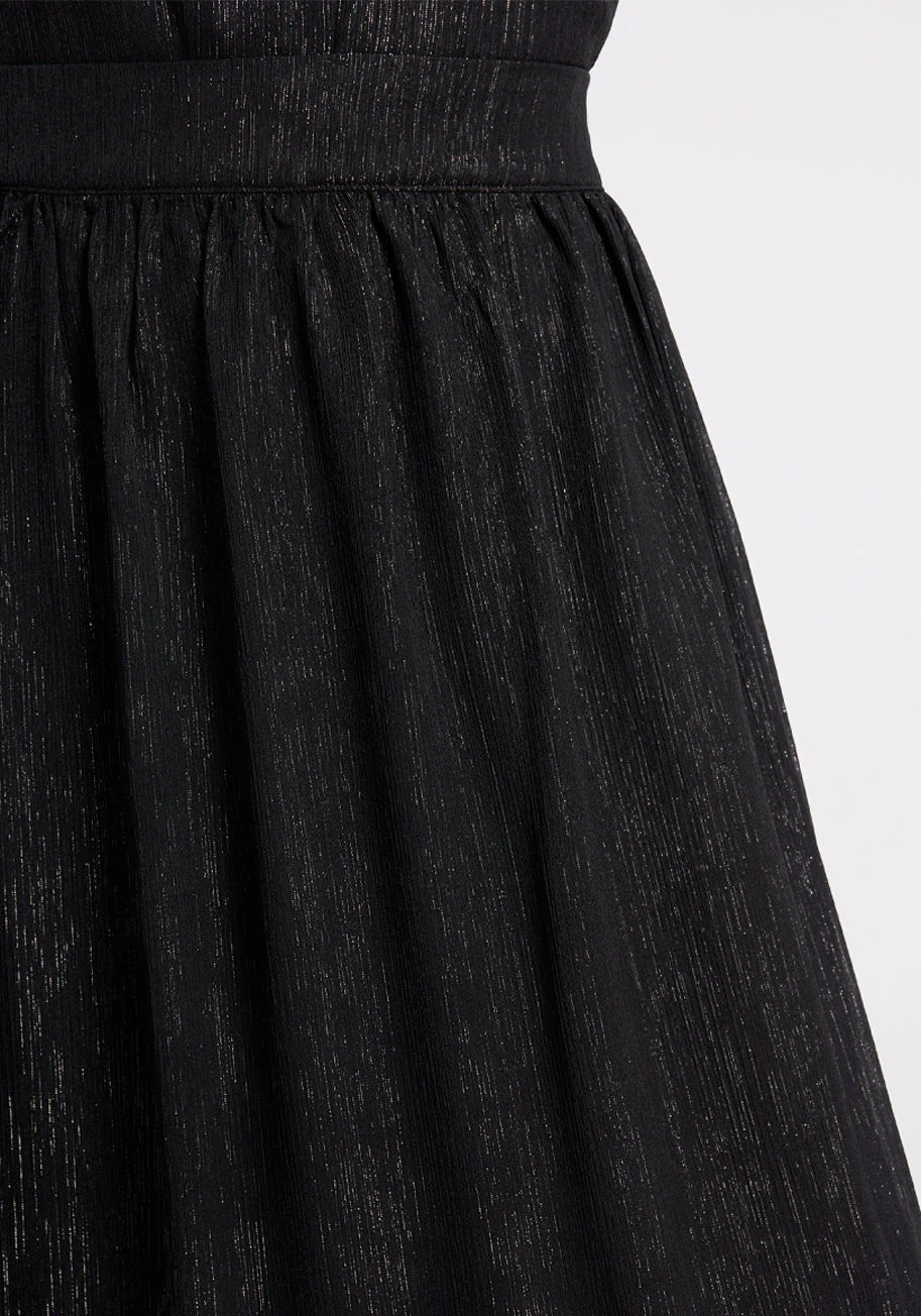 Shimmering Rainfall Midi Skirt - Olabens