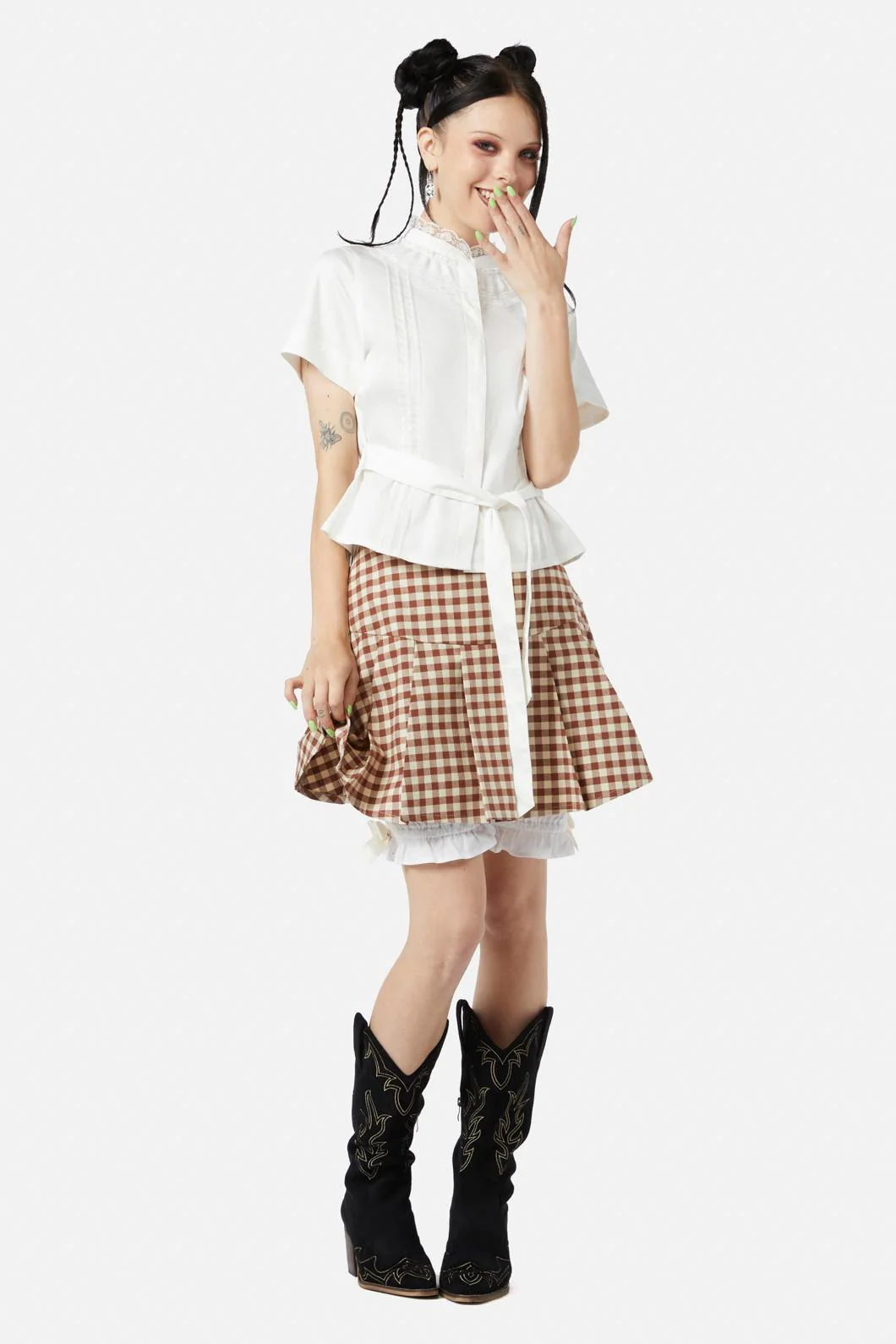 Sunset Lace Trim Blouse - Olabens