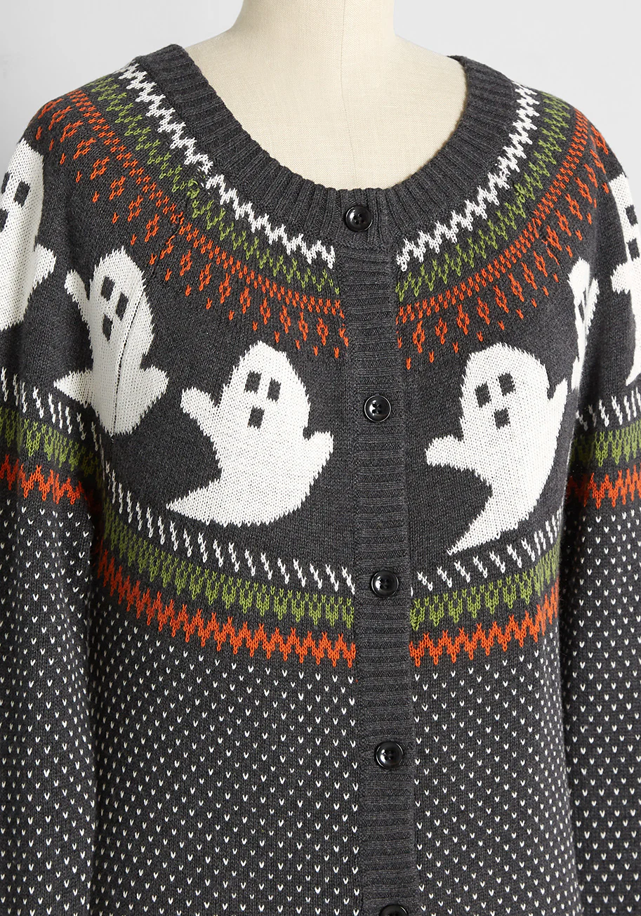 You've Been Ghosted Fair Isle Cardigan - Olabens