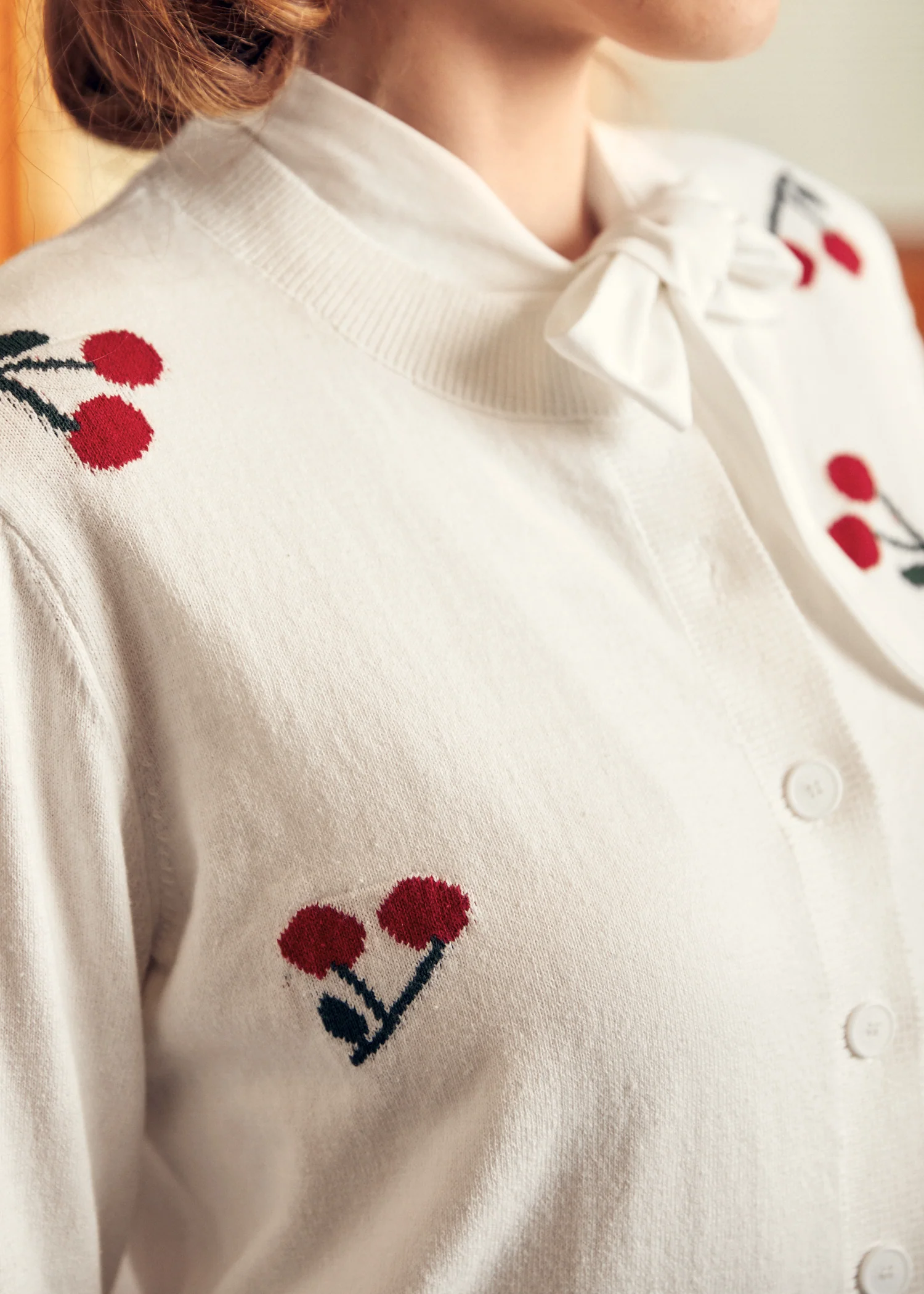 Cherry on Top Crew Neck Cardigan - Olabens